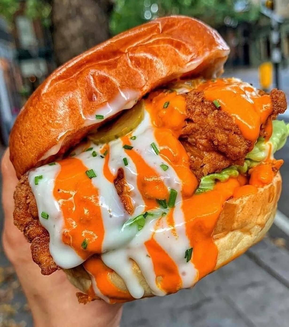 Ranch and buffalo chicken sandwich ranchdressing
