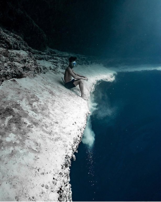 Dean's Blue Hole is a blue hole located in The Bahamas in a bay west of