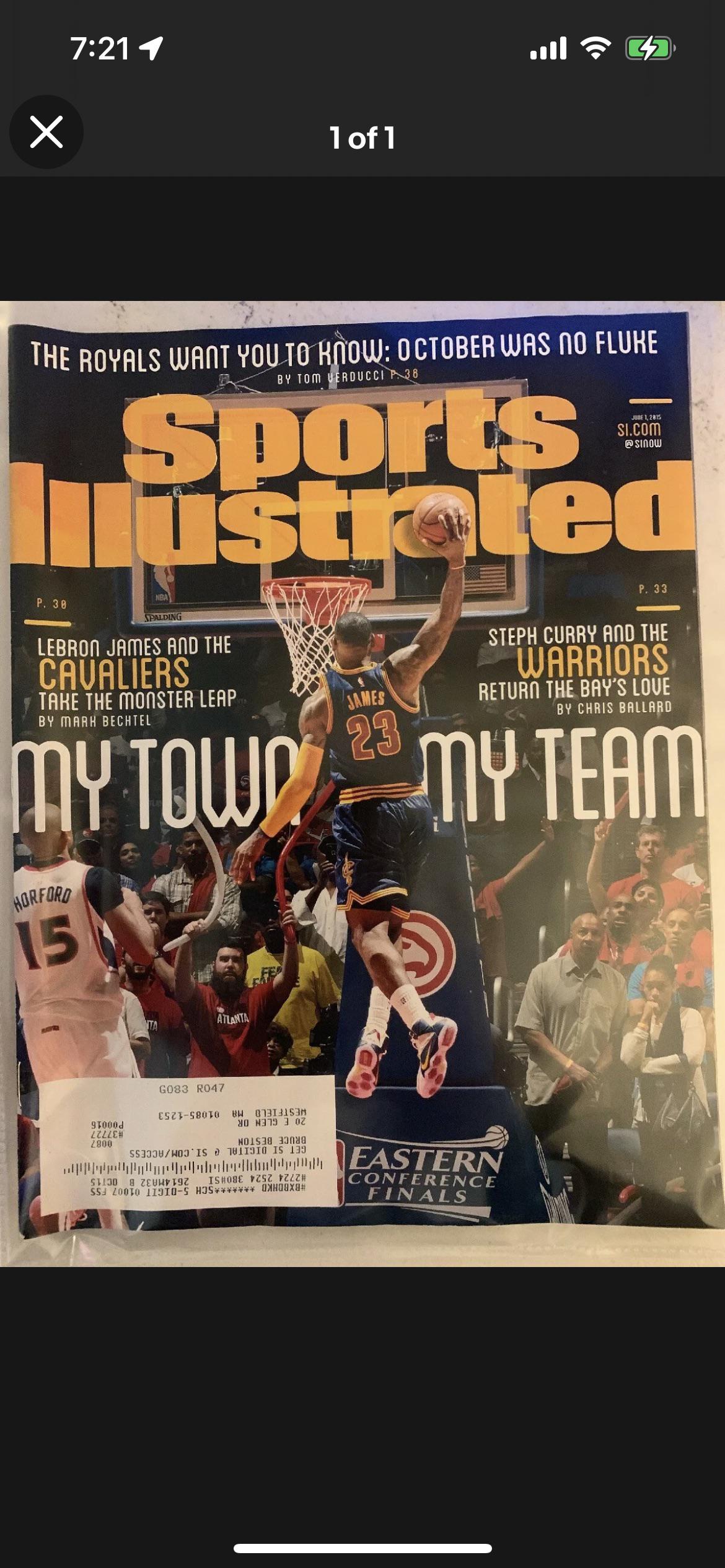 Sports Illustrated June 1, 2015 LeBron James Cleveland Cavaliers r