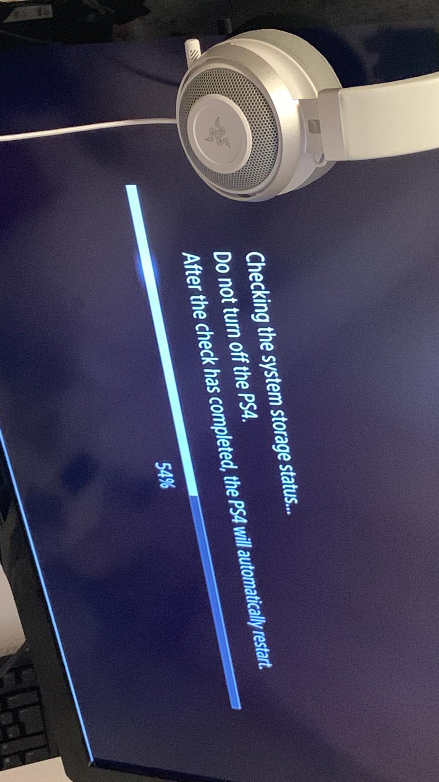 Stuck on that screen. holding the power button just resets it. r