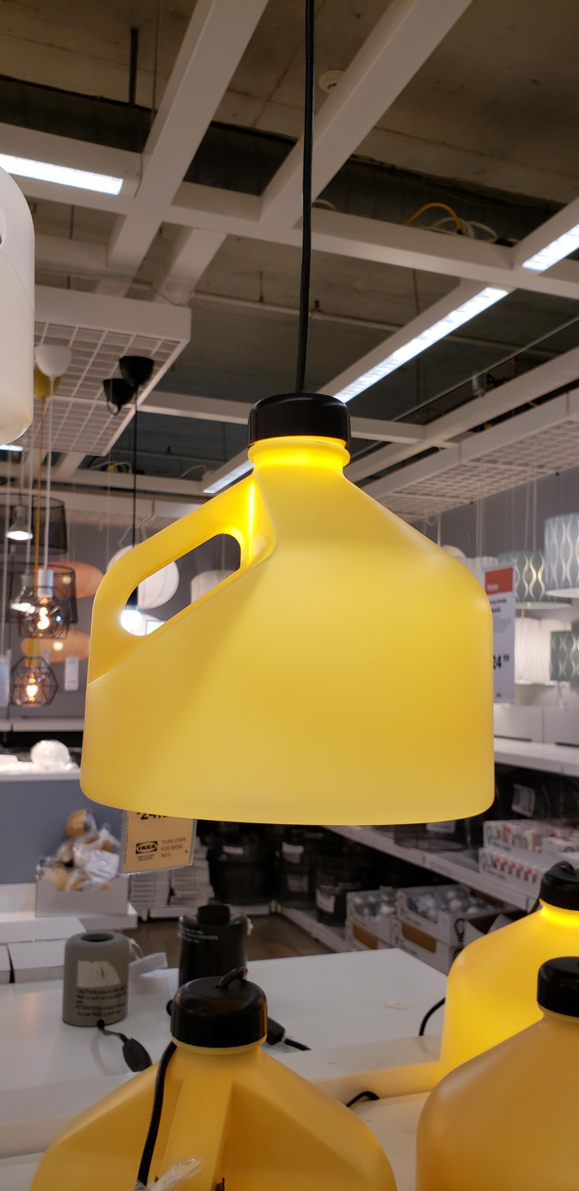 Piss jug ceiling lamp from IKEA CrappyDesign