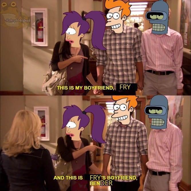 Fry and Bender are best buddies r/futurama