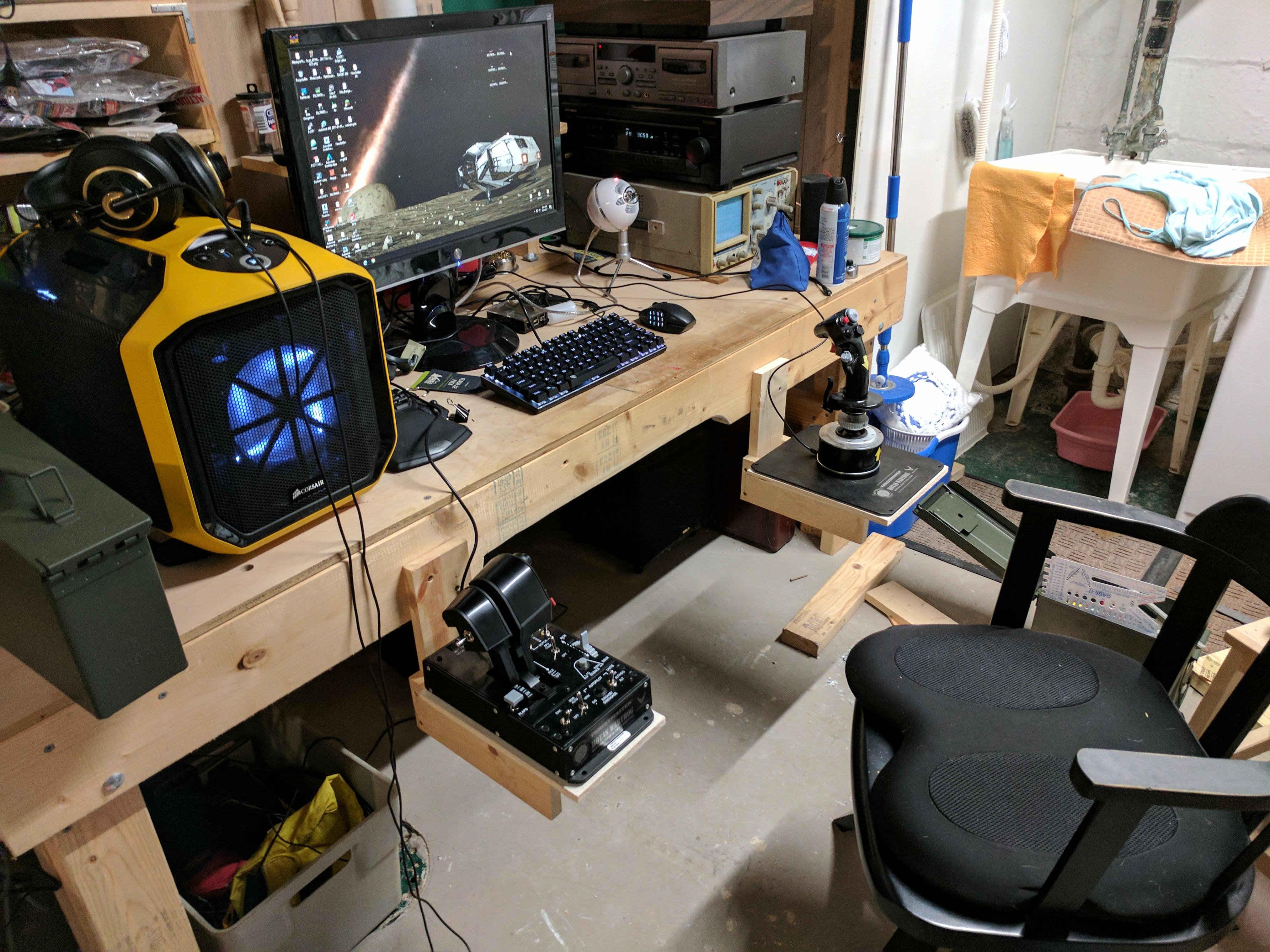 Diy Hotas Desk Mount DIY HOTAS desk mount hotas I have a (dusty