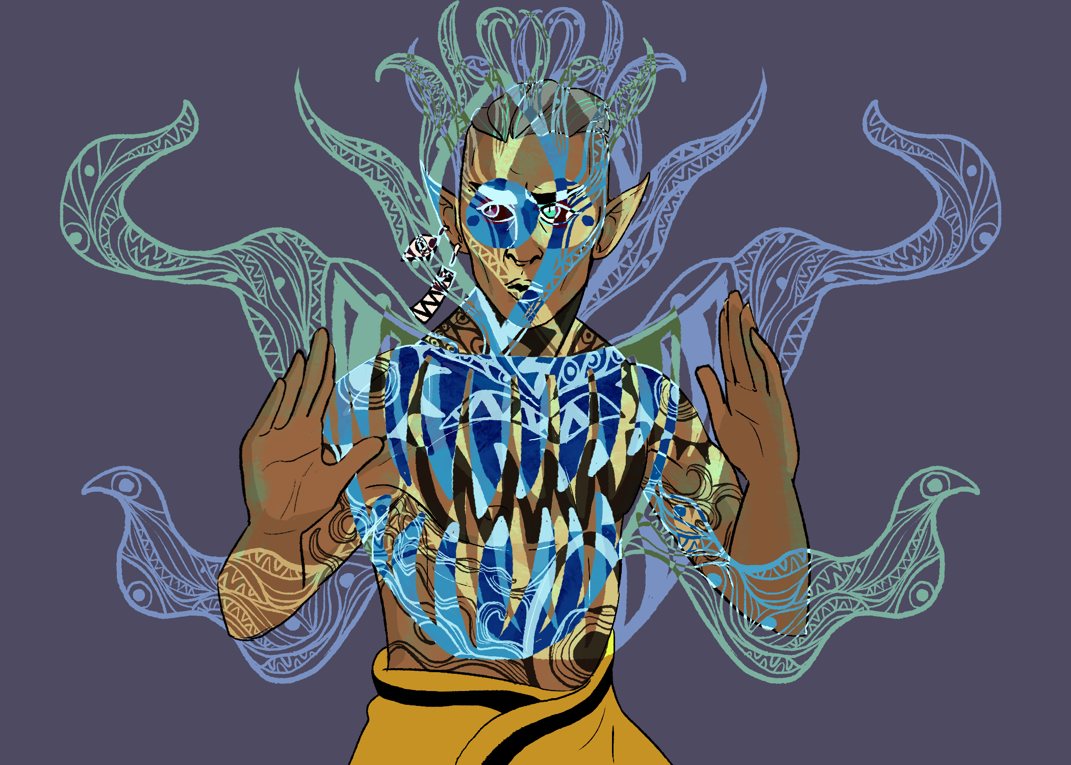 Lysanthir, Way of the Astral Self Monk [OC] [ART] r/DnD