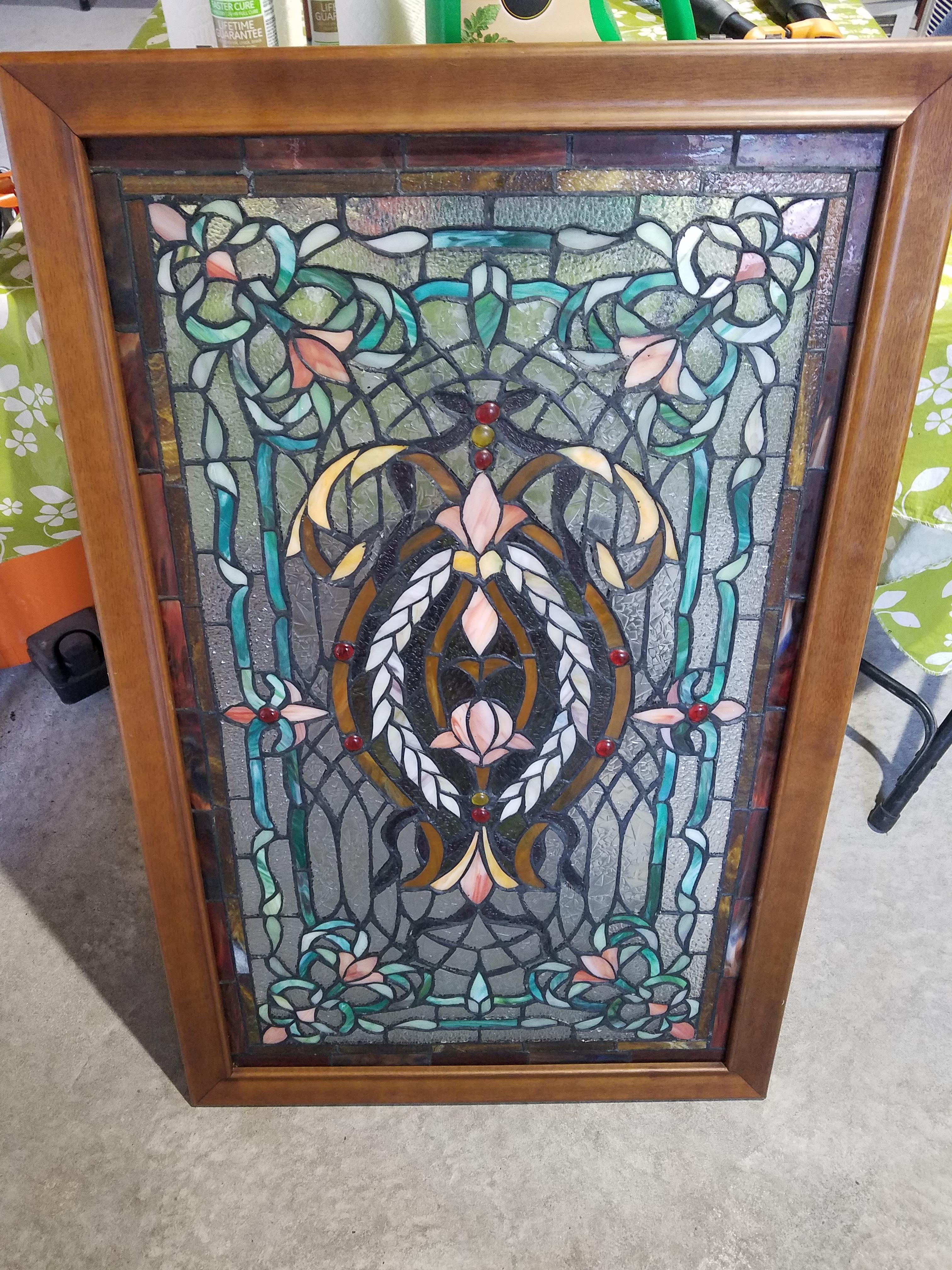 Leaded glass. Any ideas how old and it's worth? r/Antiques