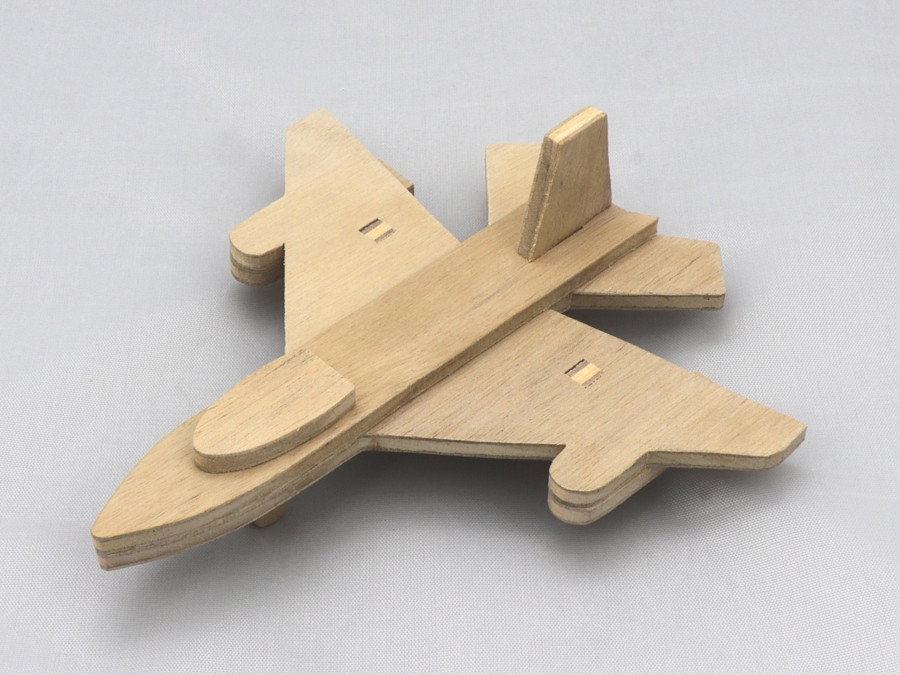 Handmade Wood Toy Airplane Jet Fighter Aircraft r/somethingimade