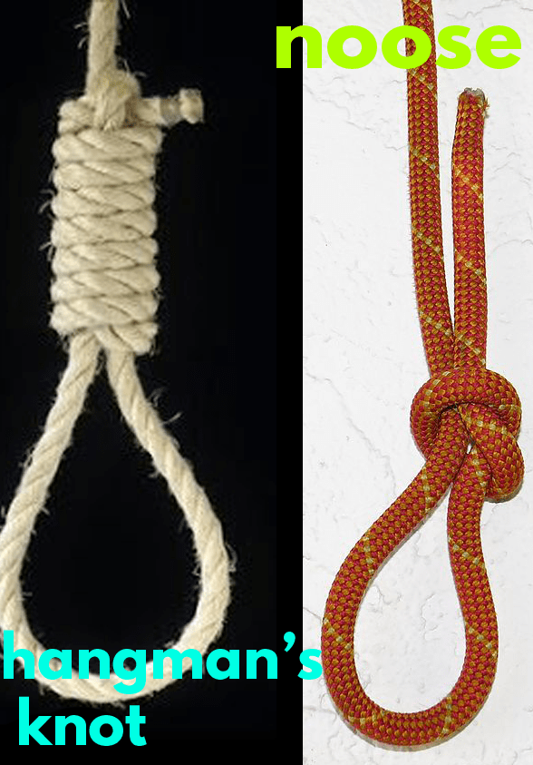 Fun fact The noose is not the knot used to hang people, to hang people