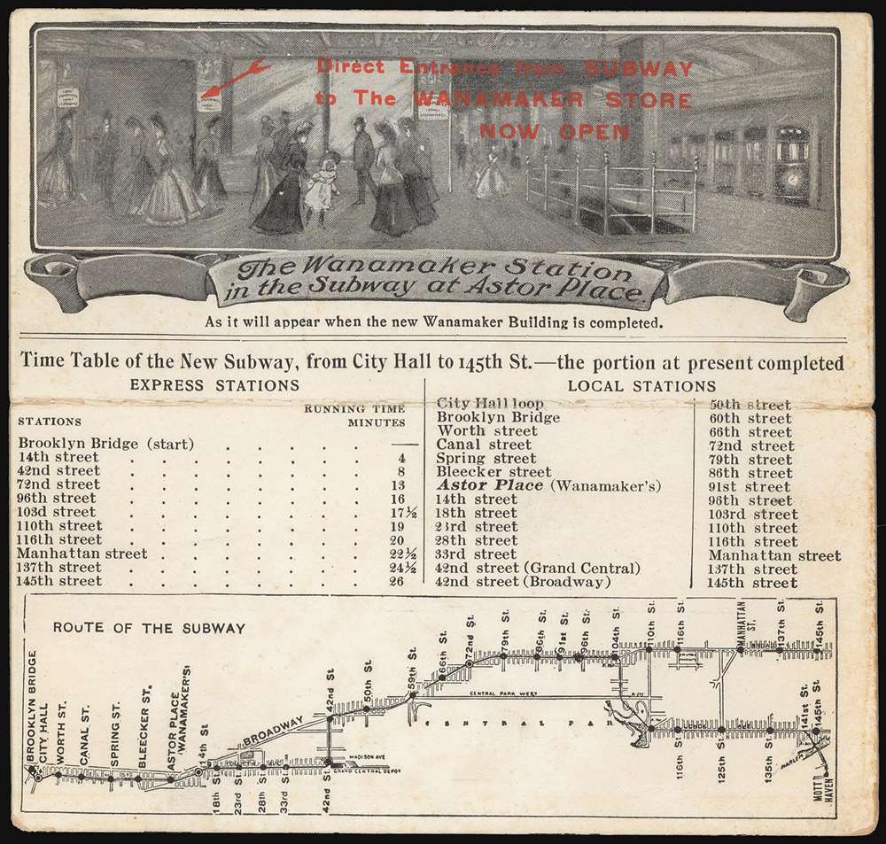The first-ever New York City subway map, from 1904. : r/newyorkcity