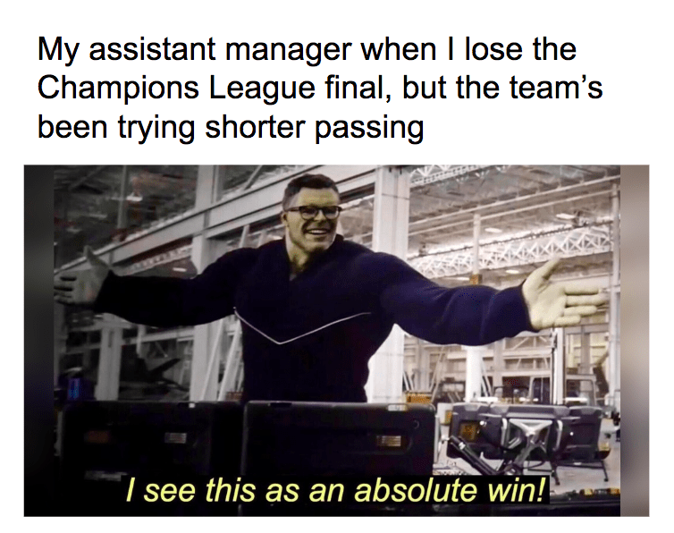 Weren't overrun in midfield either r/footballmanagergames