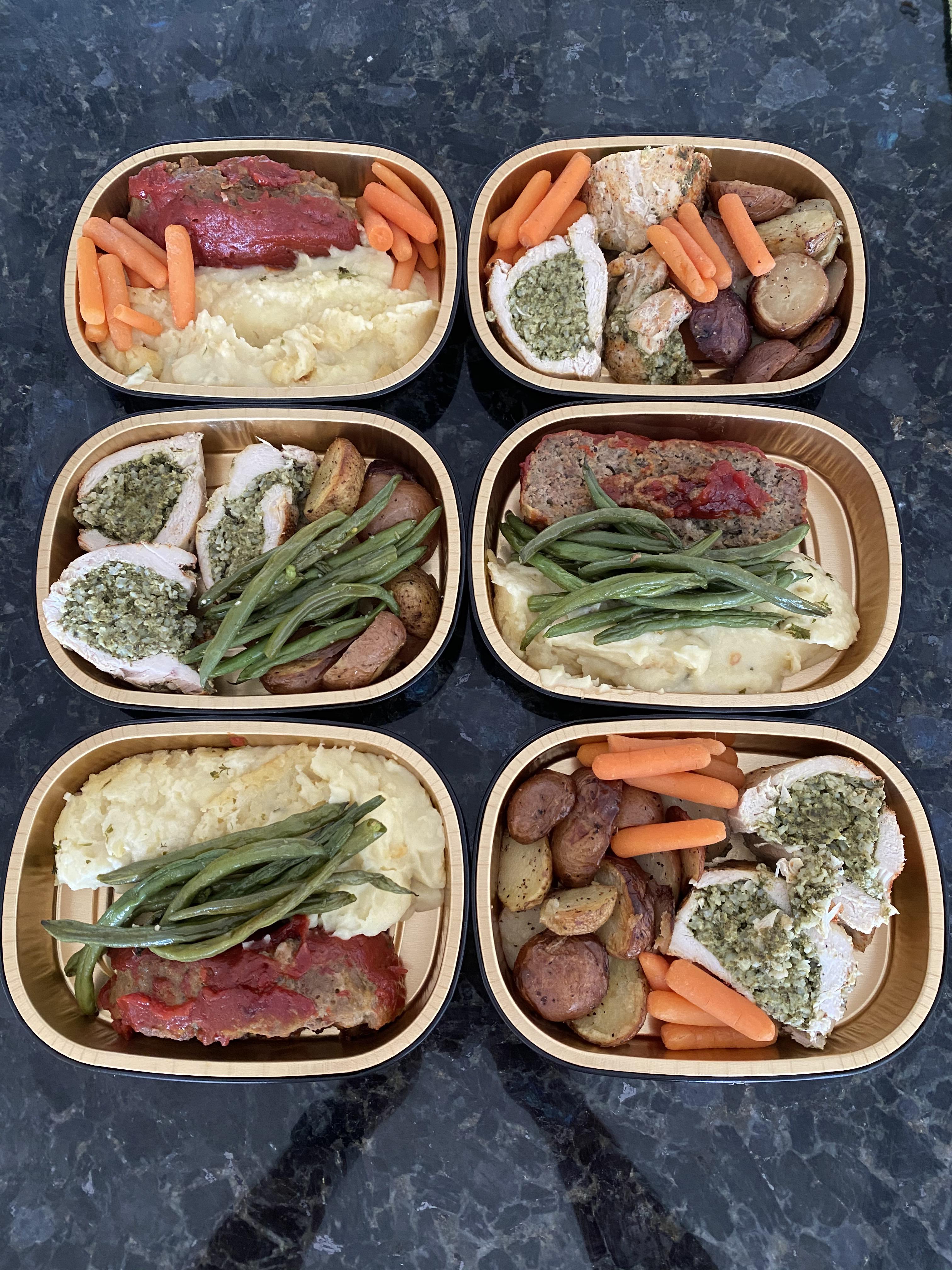 Meal Prep for our Elderly Uncle Stuffed Chicken Breast’s and Meatloaf Dinners r/MealPrepSunday
