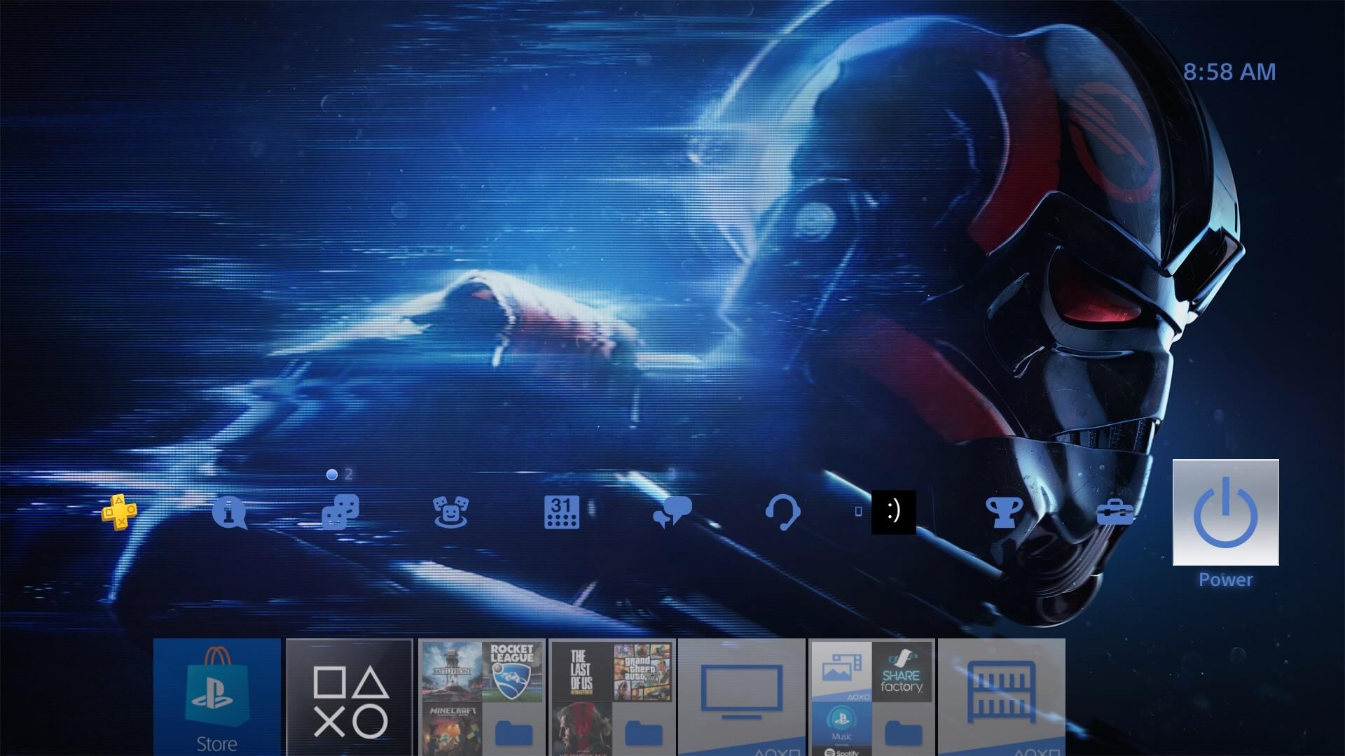 The PS4 theme is available if you preordered! r/StarWarsBattlefront