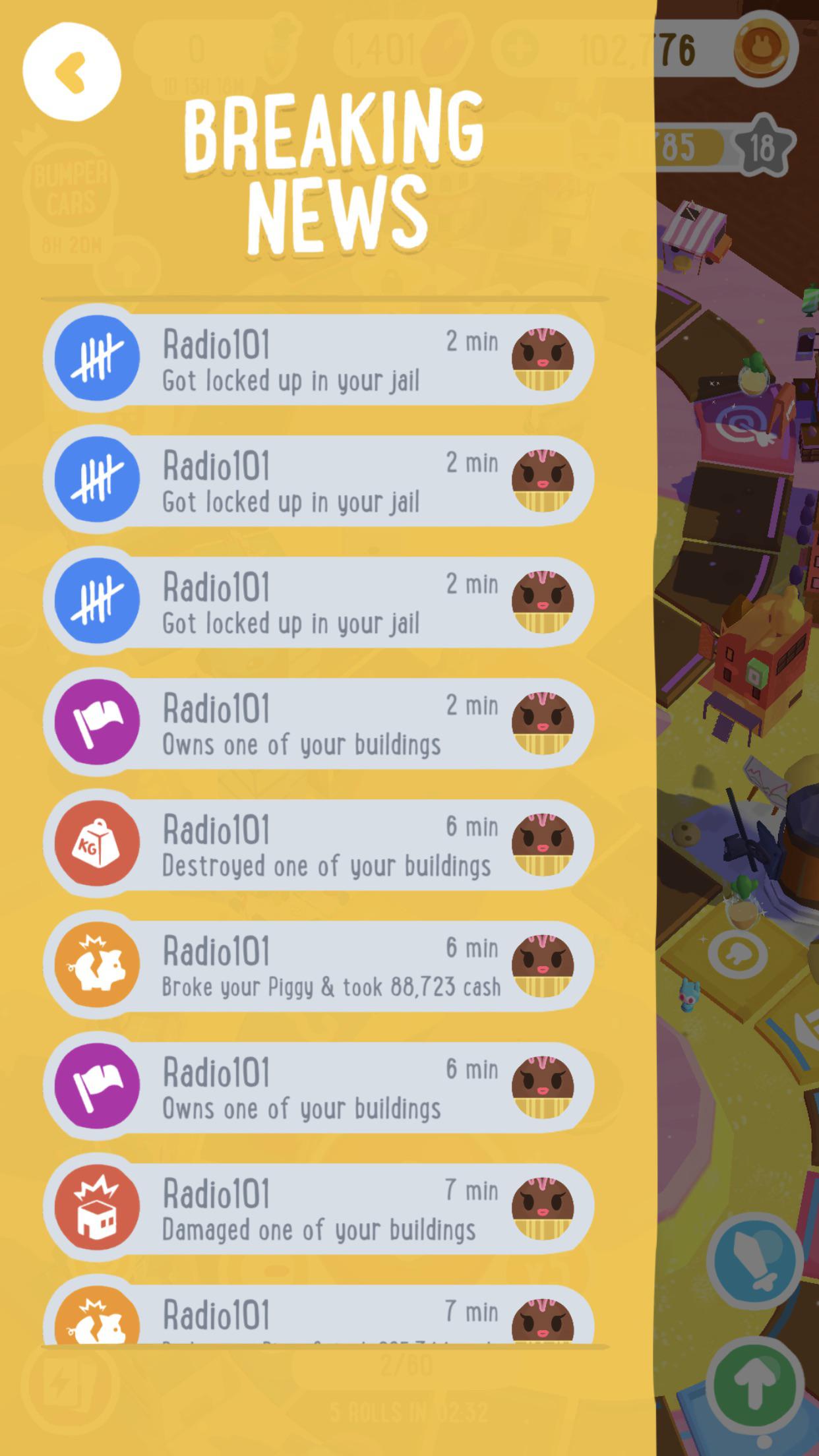 I invited my friend to play Board Kings and this happened when we were