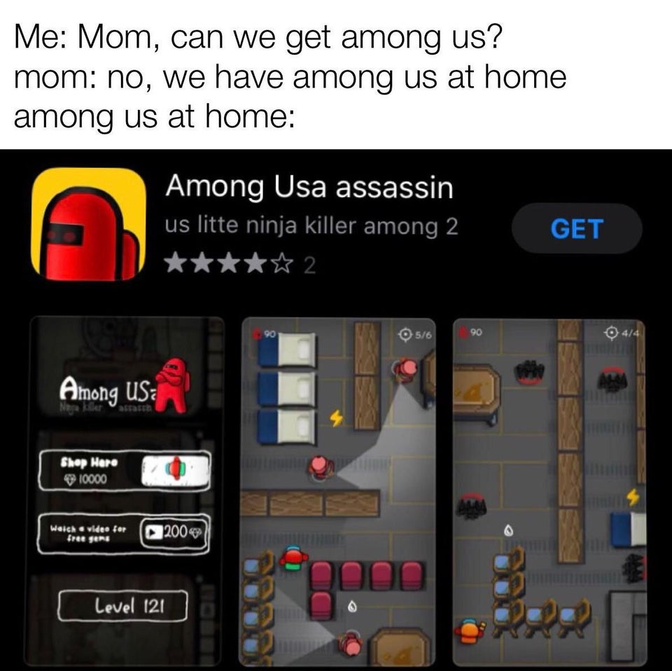 among us at home r/memes