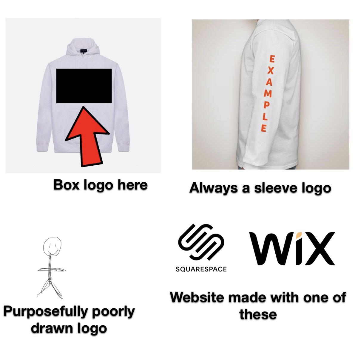 New clothing brand sweatshirt starter pack. r/starterpacks