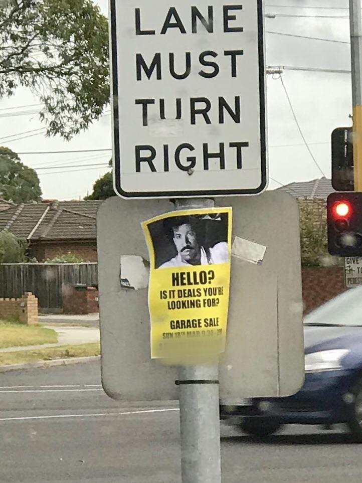 Good way to advertise your garage sale r/melbourne