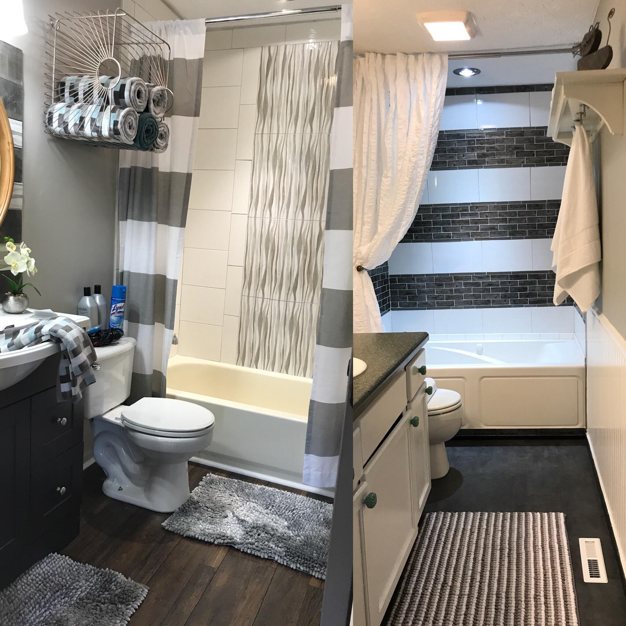 My remodeled master and guest bath. Though these bathrooms may be