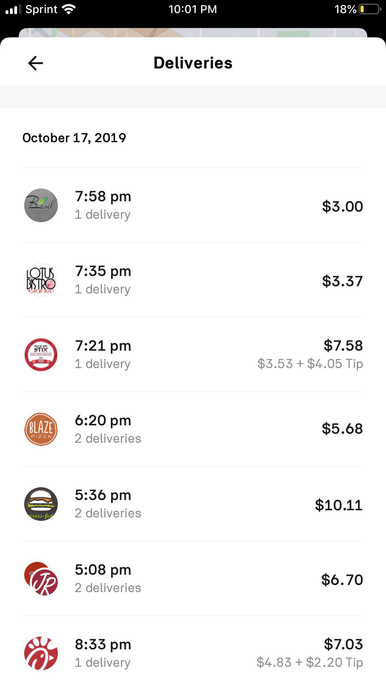 Finished 8 delivery for the 60 guaranteed in less then 3 hours r