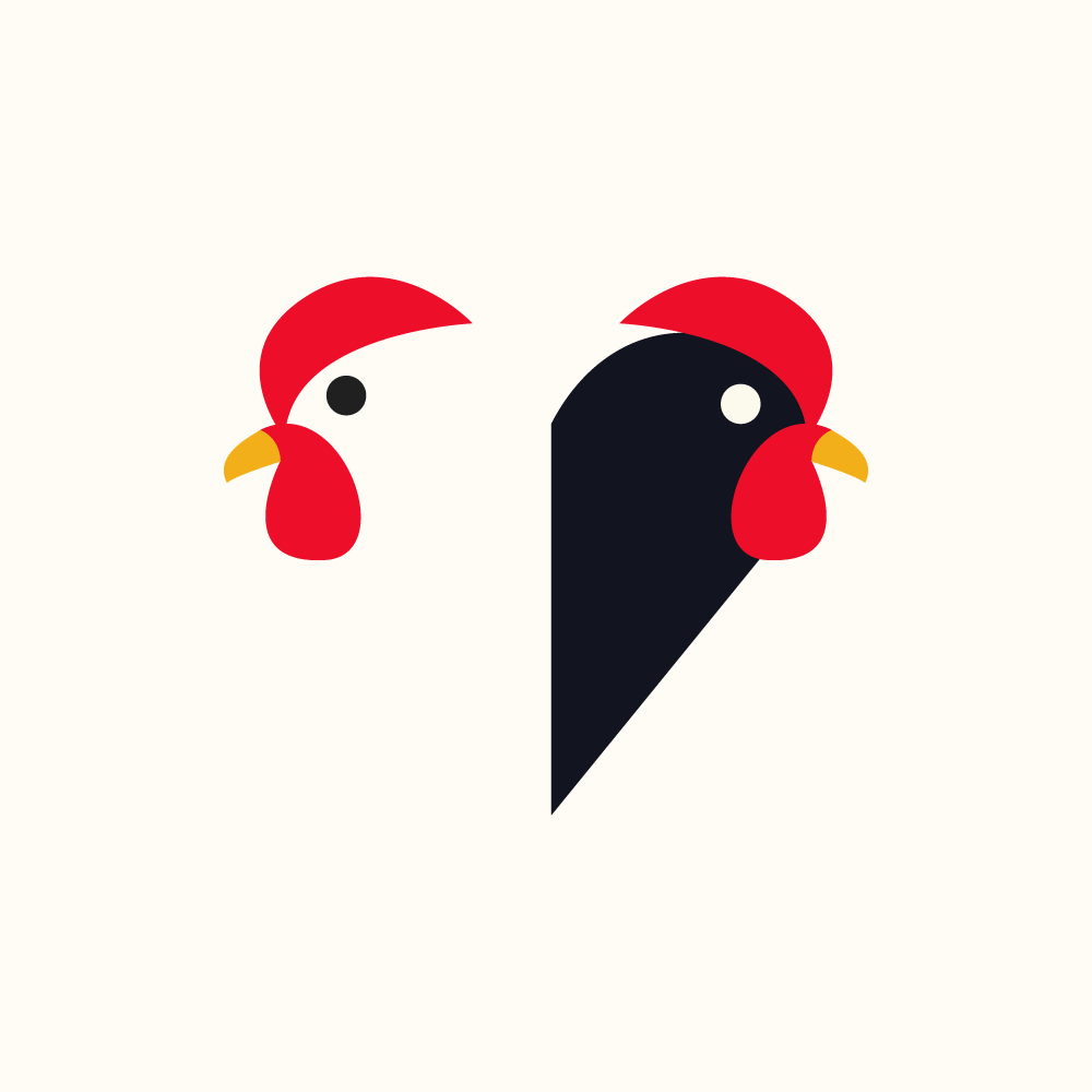 Chickens in the shape of a heart. r/logodesign