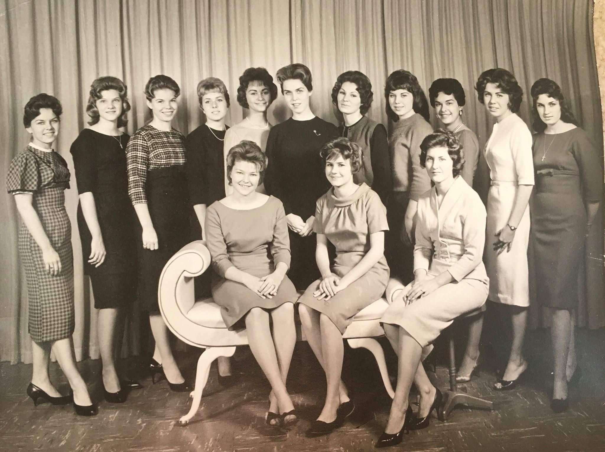 My grandma (in the middle sitting down) and her high school girls club