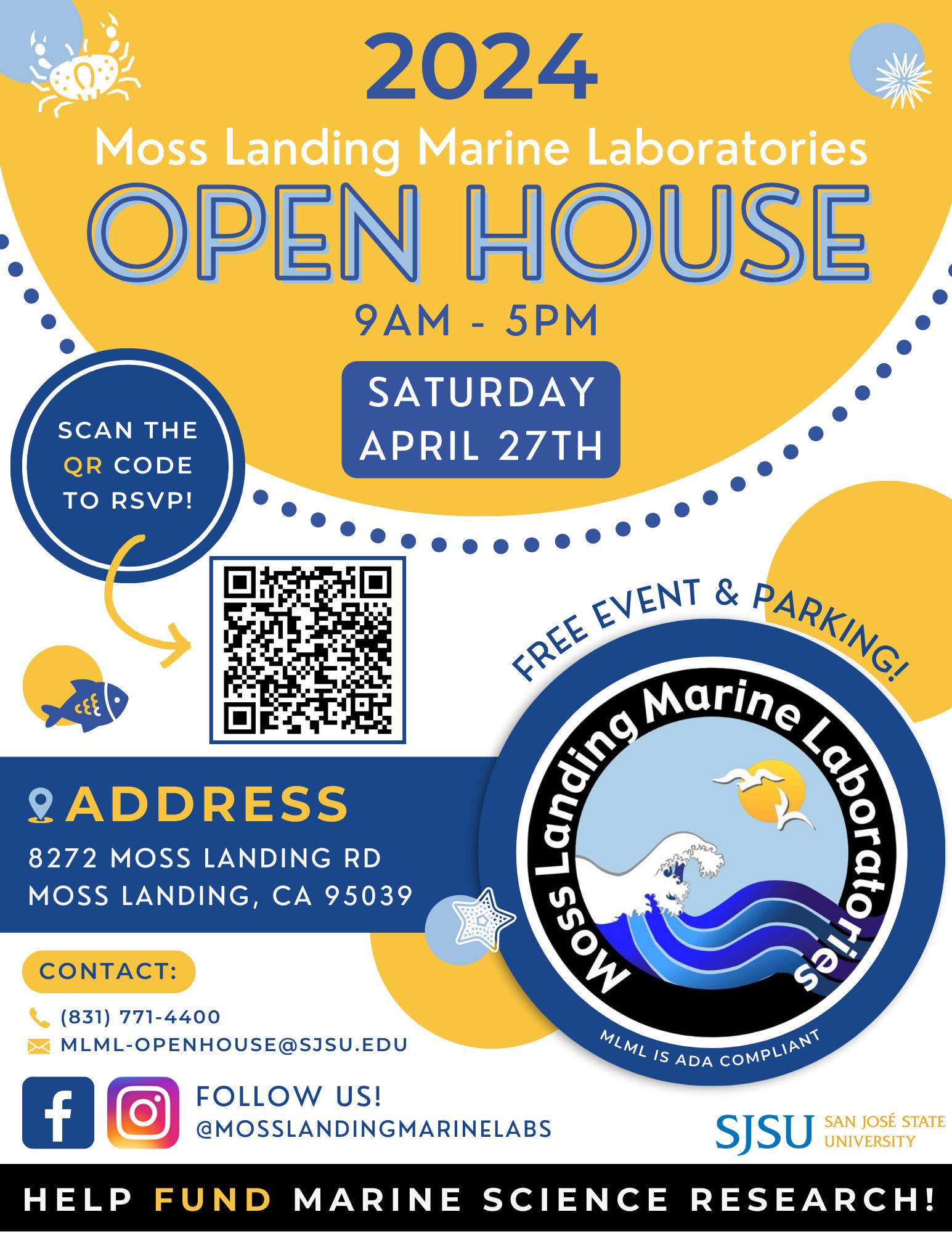 Moss Landing Marine Labs Open House Saturday 4/27/24! r/MontereyBay