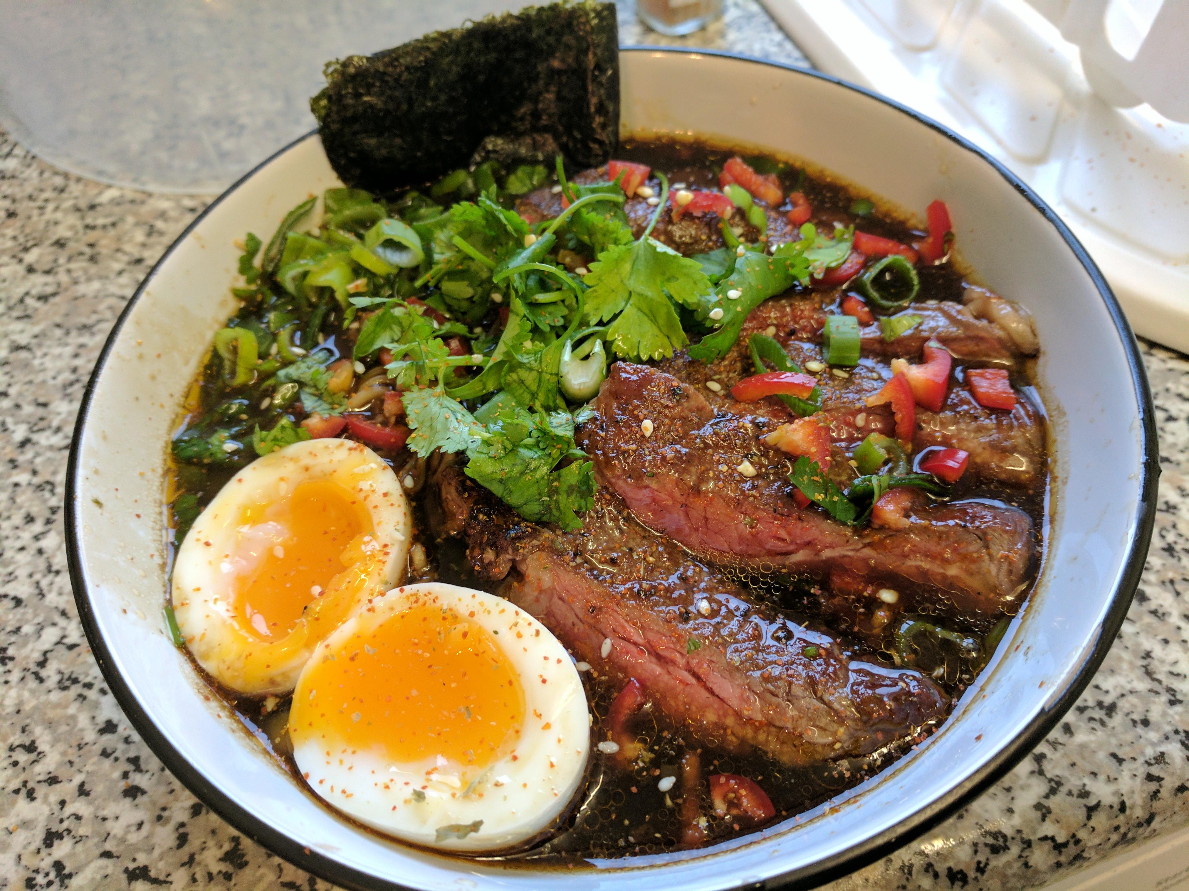 Jazzed up instant beef ramen r/ramen