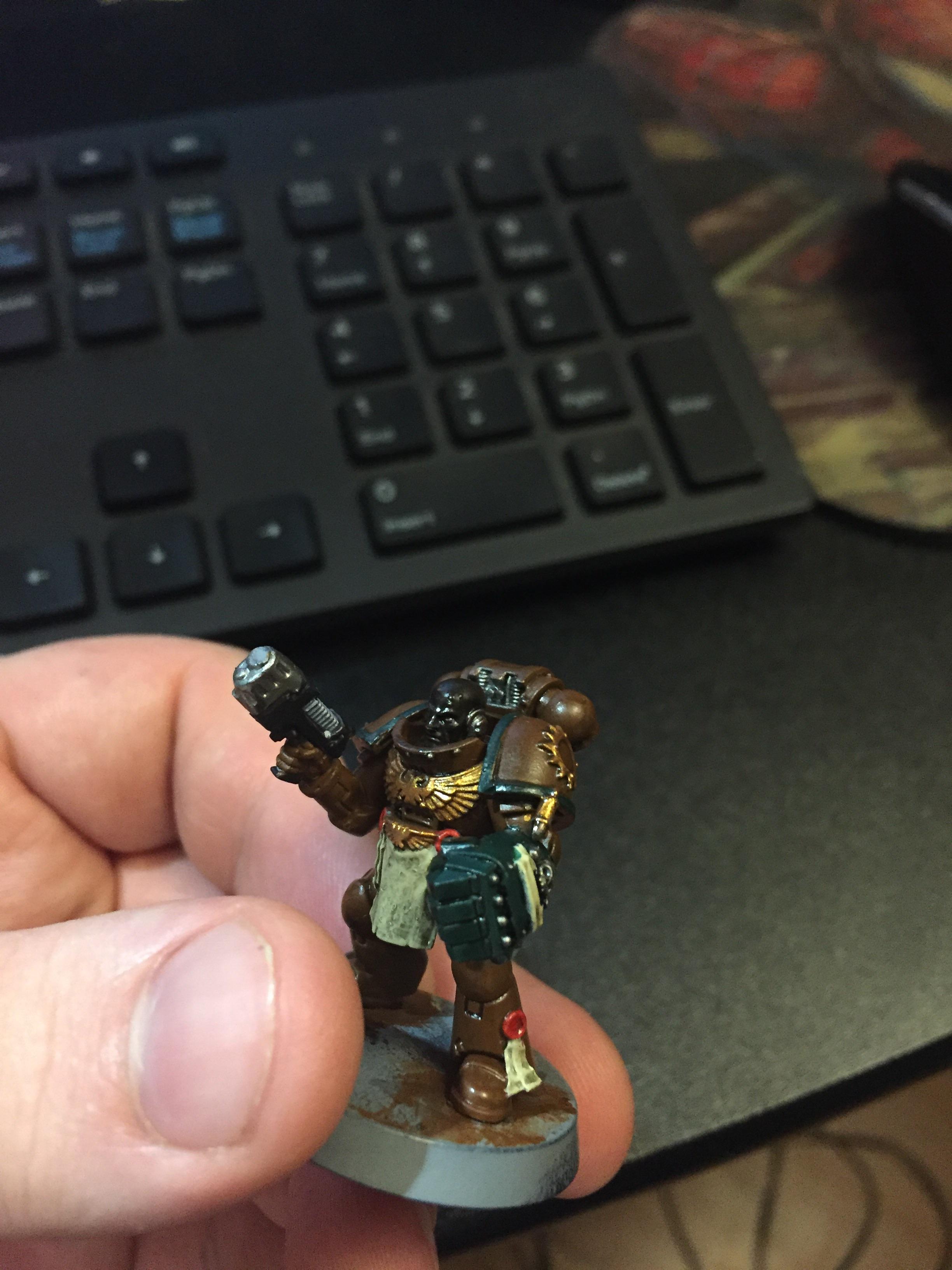 Space Marine Sergeant I finished up today. C&C of course r