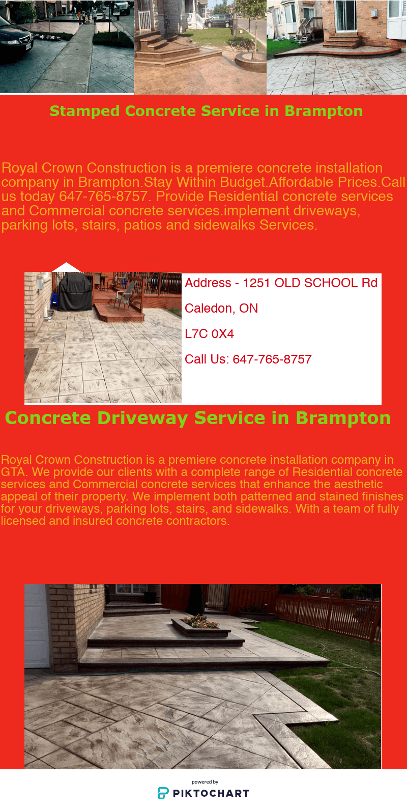 Stamped Concrete Service in Brampton r/Infographics