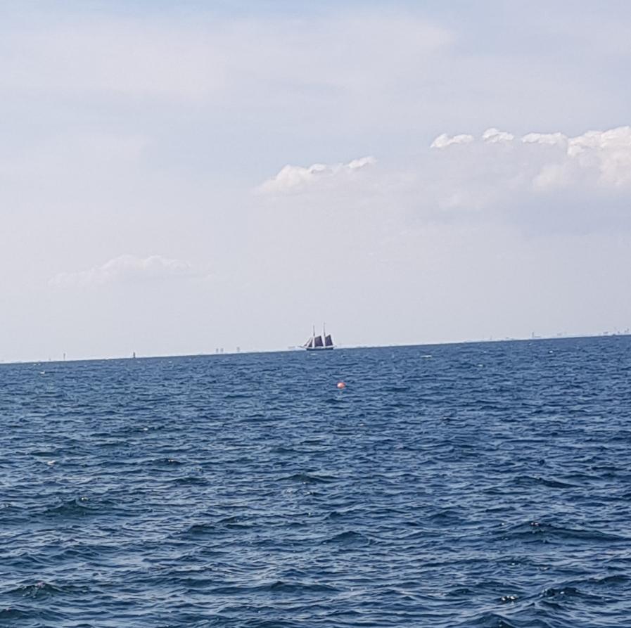 I spotted the new Brigantine from the shore of Sweden r/Seaofthieves