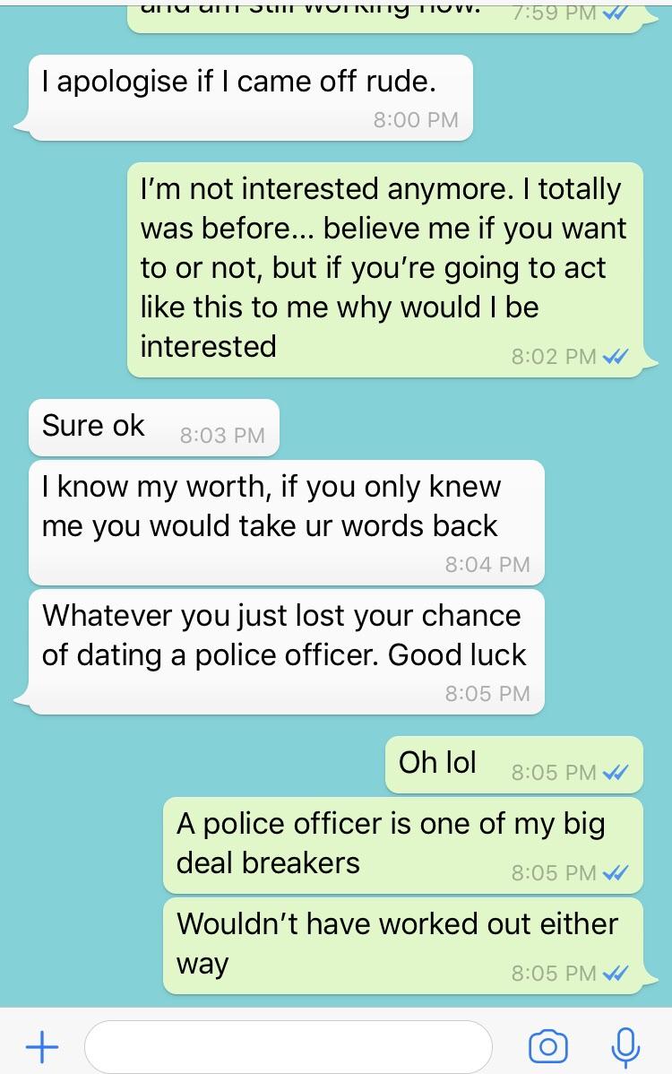 Ups and downs of dating a cop The dating game Sometimes bad