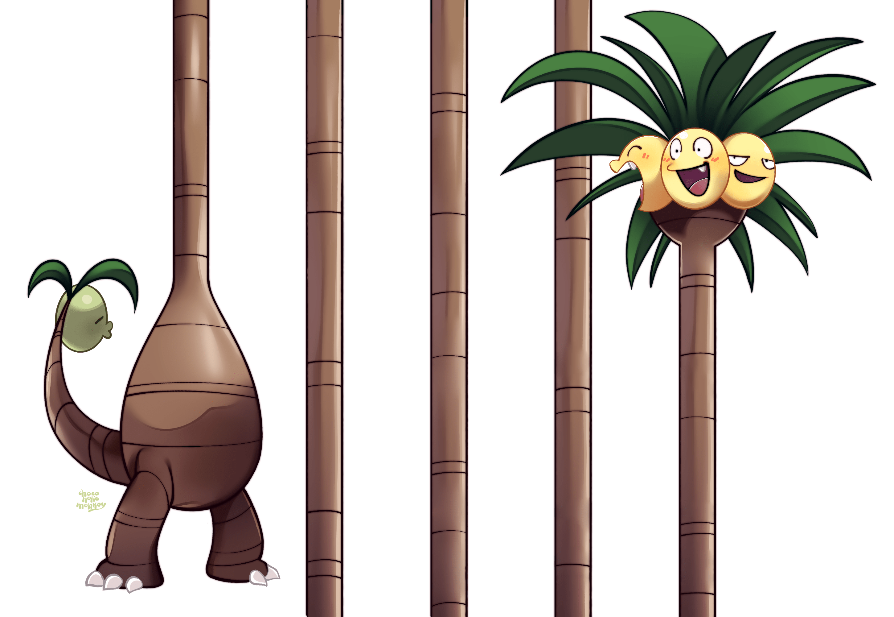 Drew alolan Exeggutor aka long boi for inktober! r/pokemon