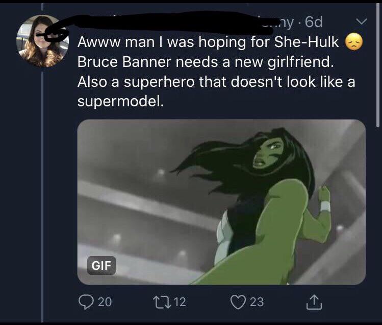 SheHulk is Bruce Banner’s cousin... r/facepalm