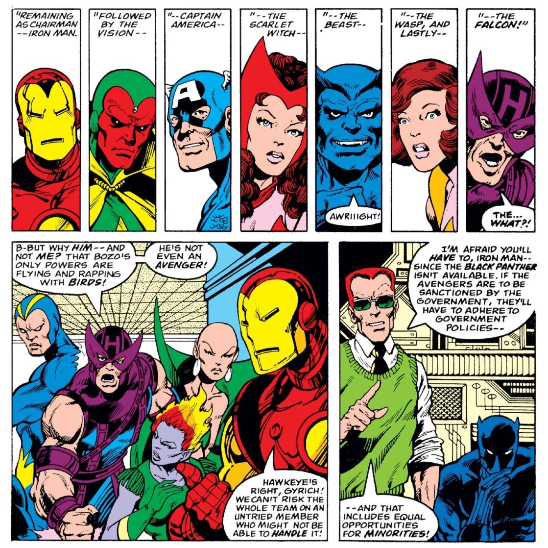 Avengers (1963) 181 Falcon chosen as the token black Avenger, and