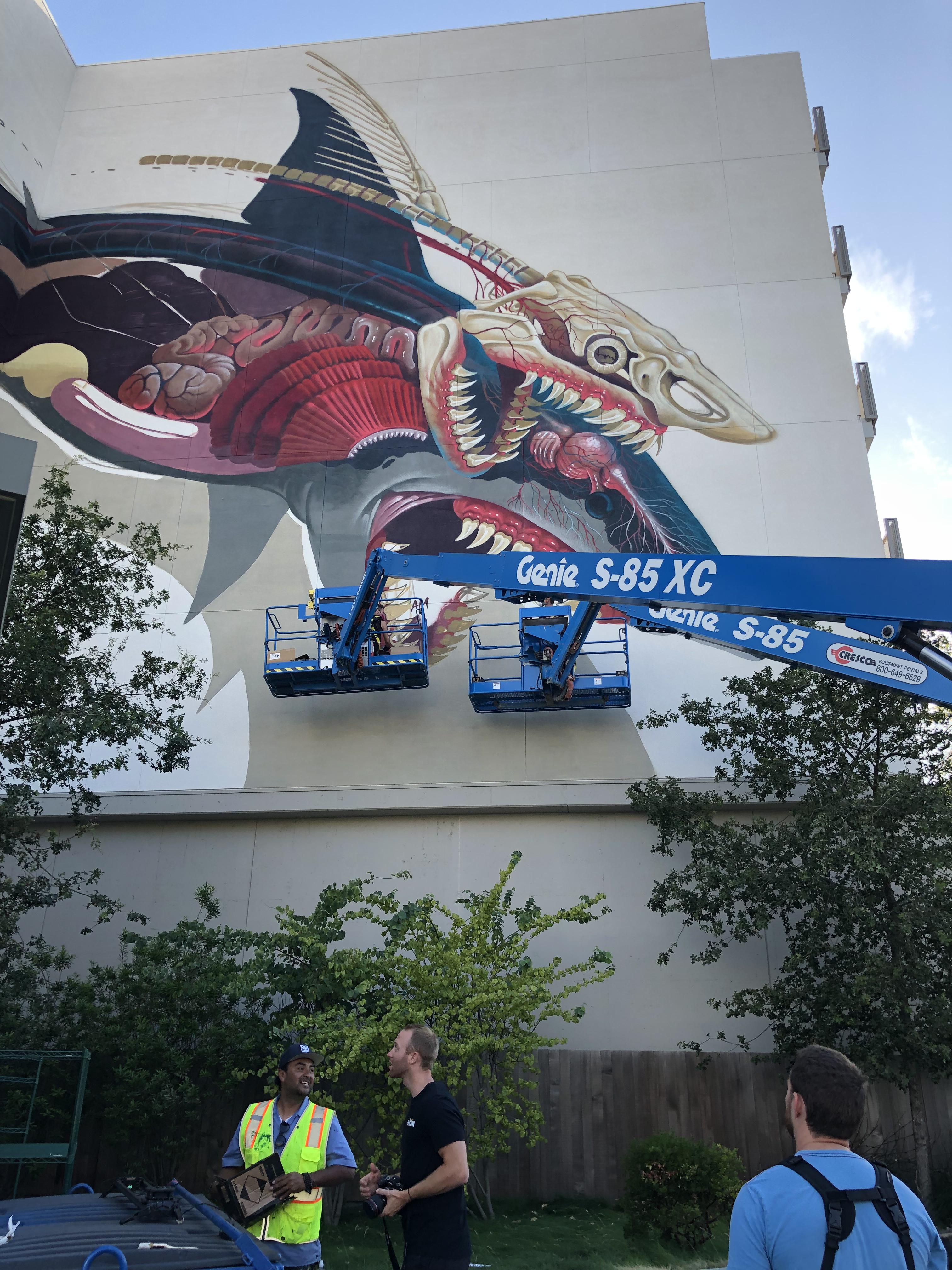 7/25 6pm update to Nychos + SJ Sharks mural r/SanJose