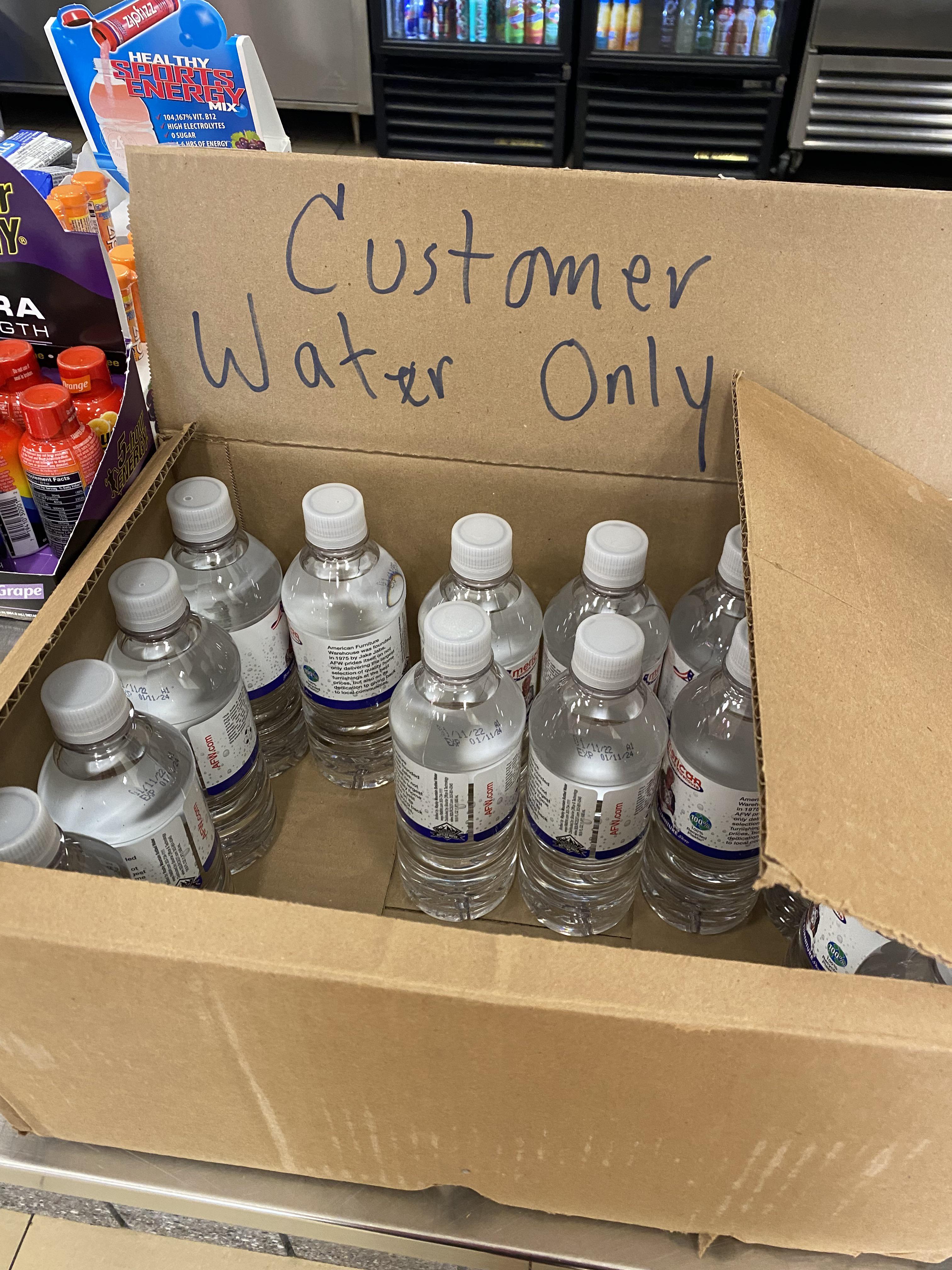 American Furniture Warehouse won’t let the employees take a water