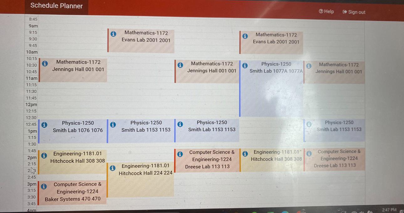 Class Schedule opinions r/OSU