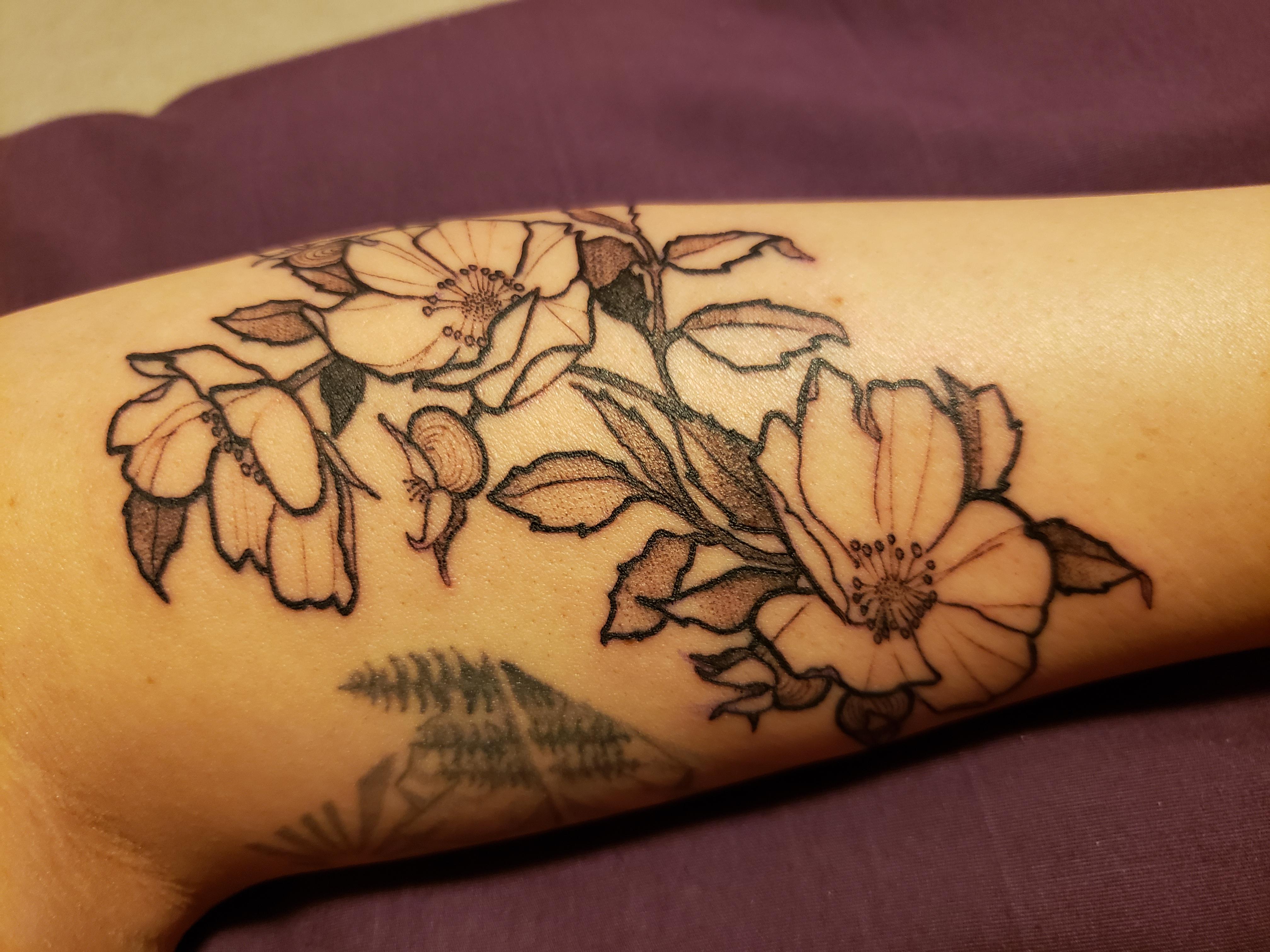 Wild Roses By Jenny Lockert, Atomic Zombie Edmonton AB tattoos