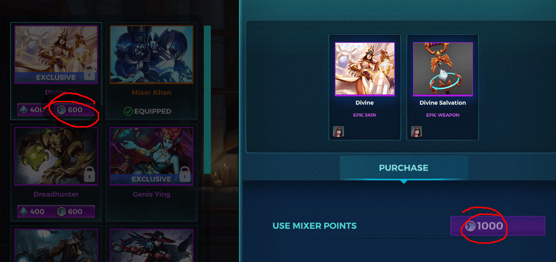 Why am I not able to buy half of the stuff in the Mixer Shop r/Paladins