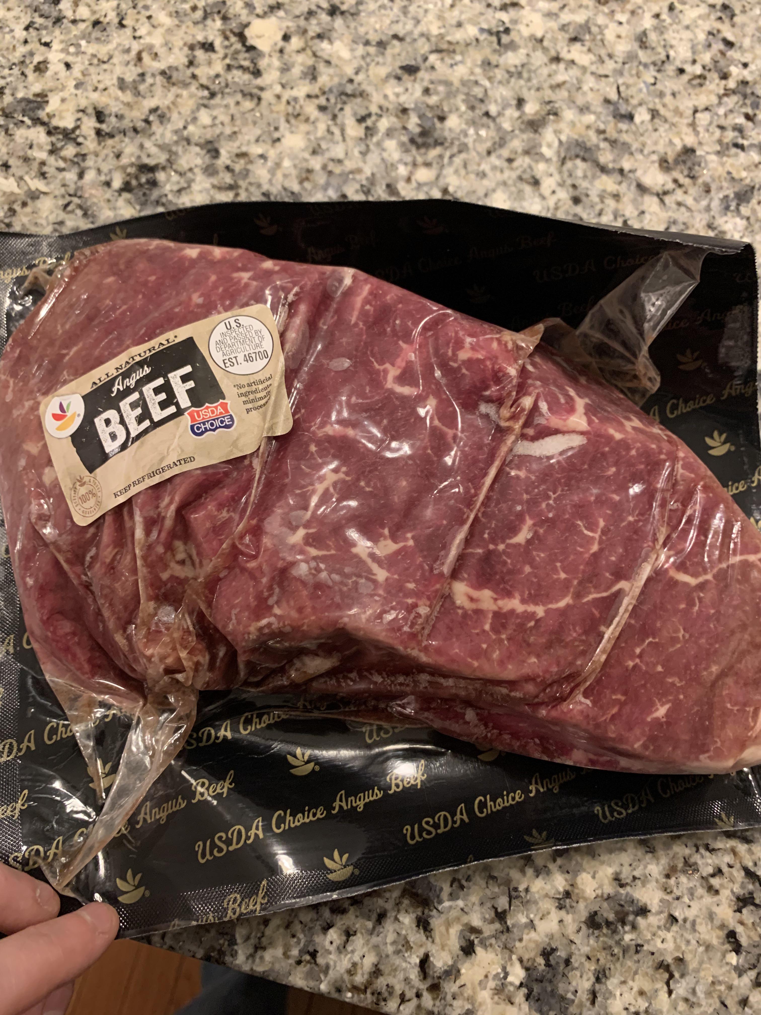 Top round London broil...cook it like any other steak with a quick sear