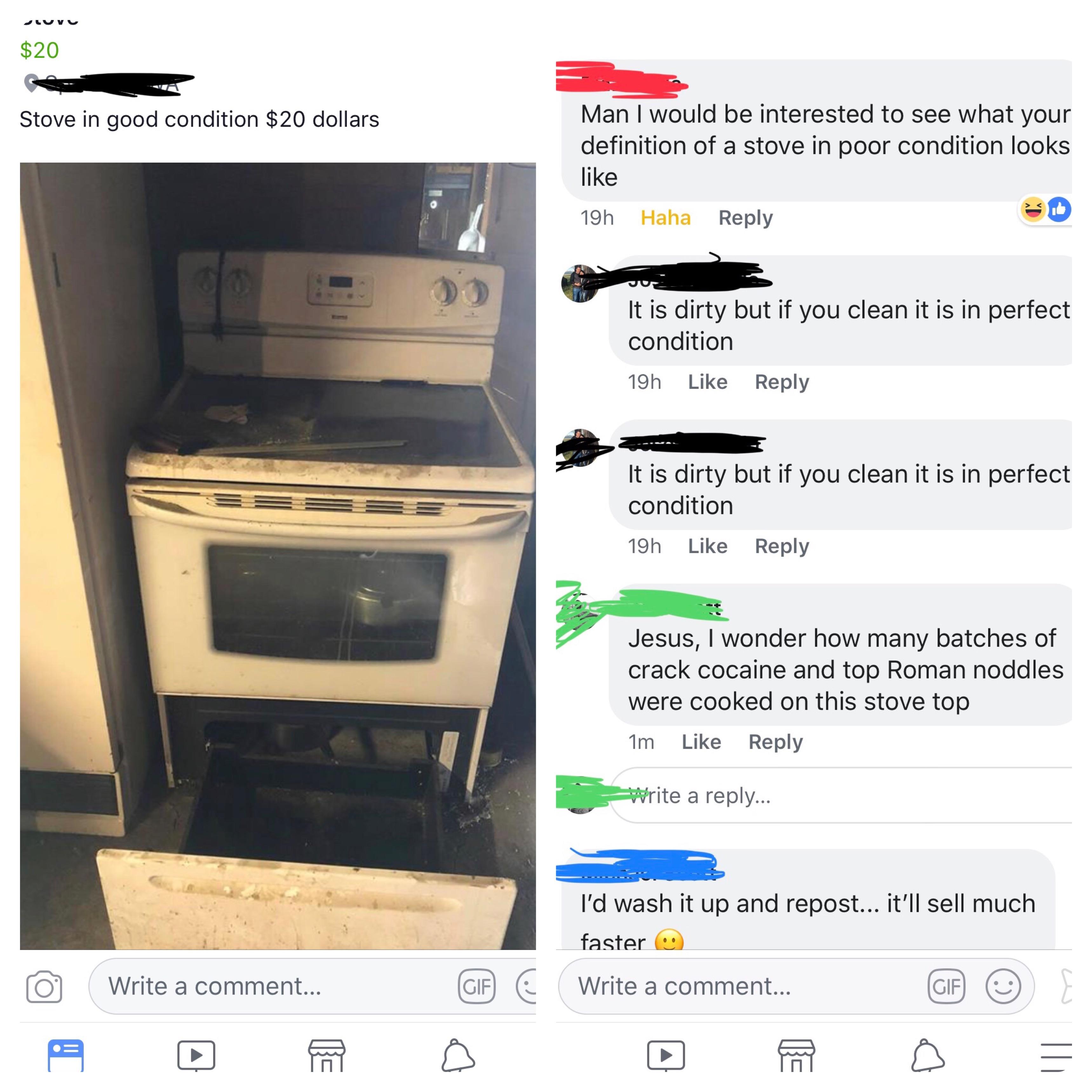 Stove top for sale 20 good condition r/trashy