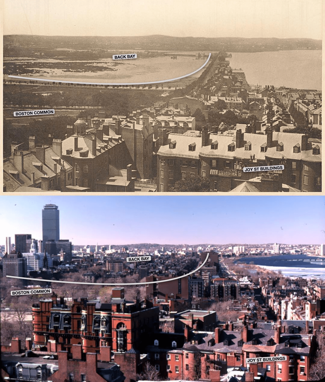 Boston before and after the back bay r/boston