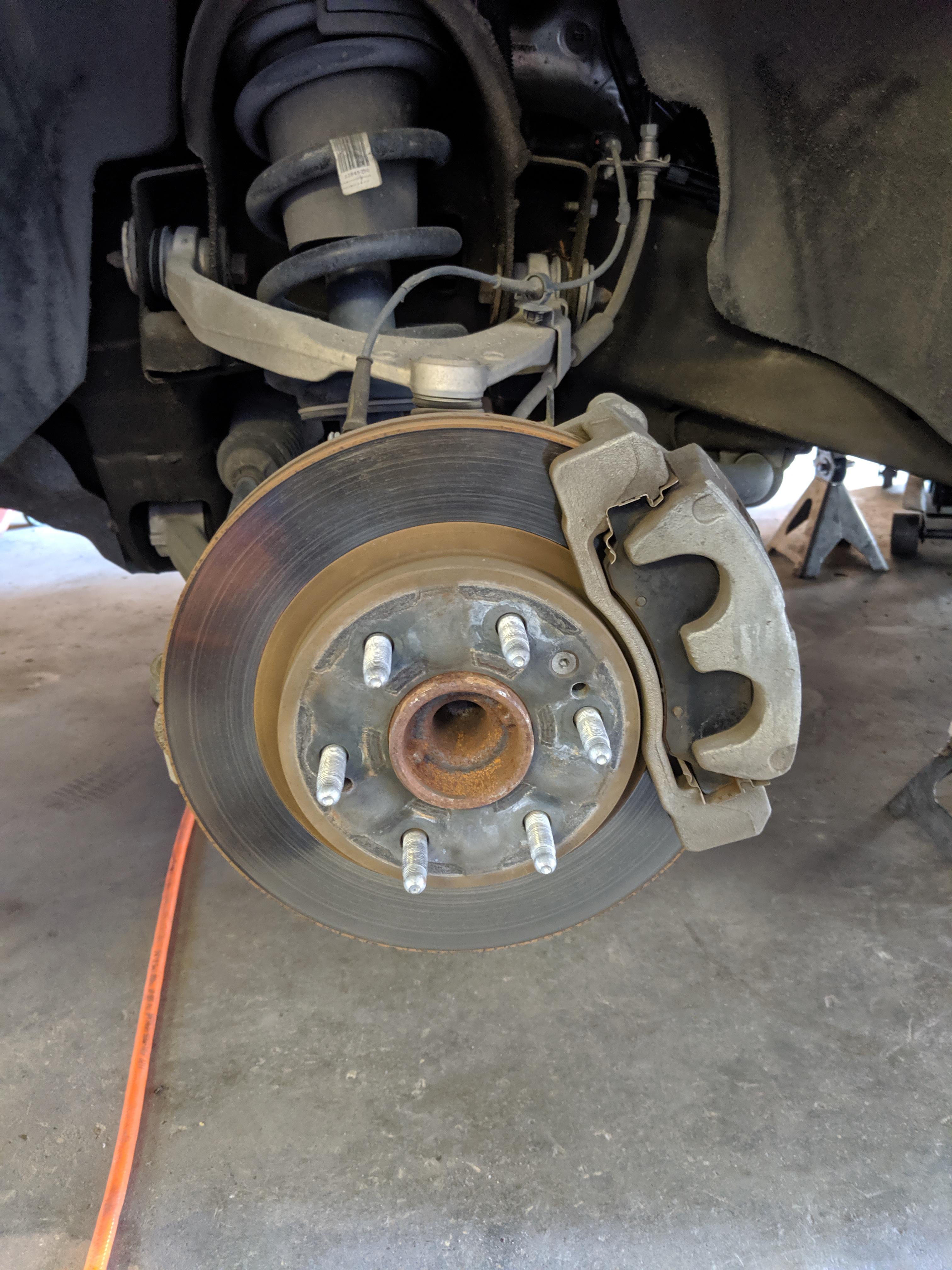 My mom has a vibration when you hit the brakes. Pulled both front