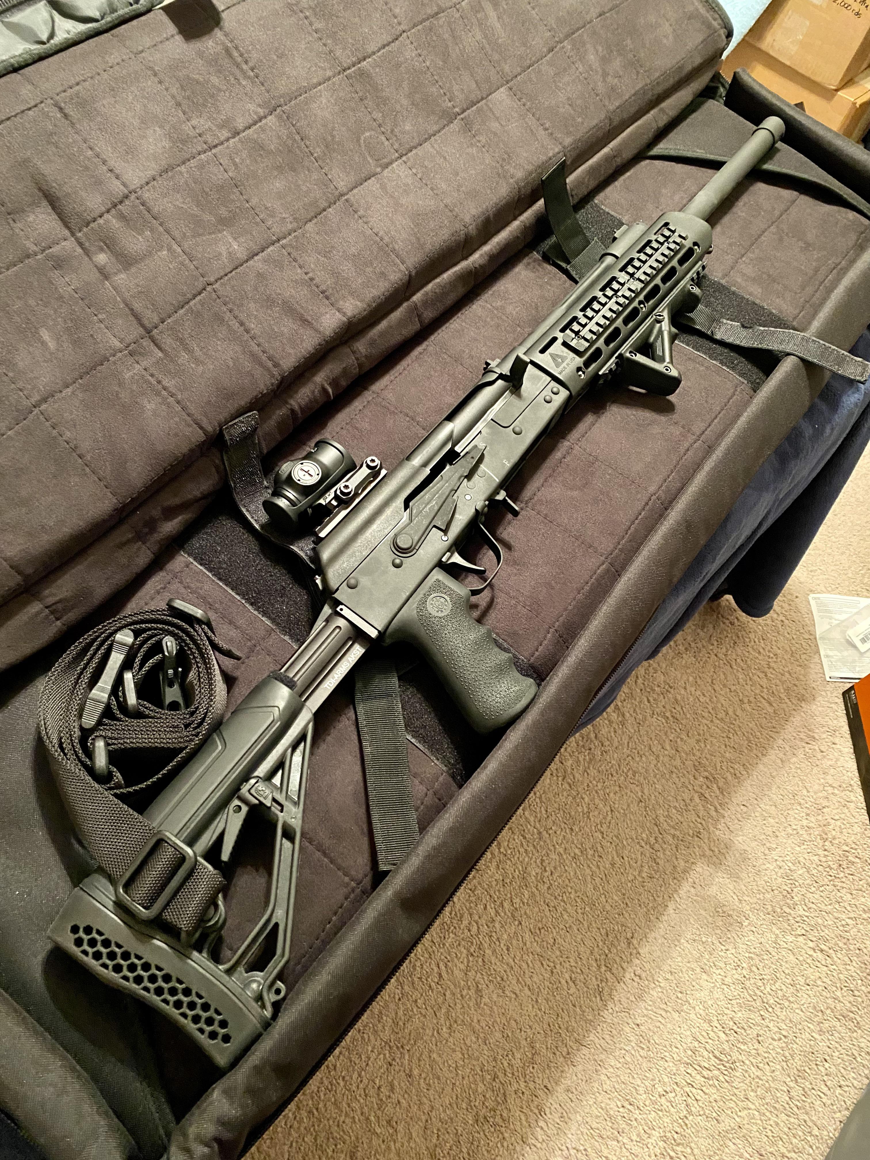 Final form (or close to it) of my Lynx 12 AK based shotgun after previous upgrades, just added