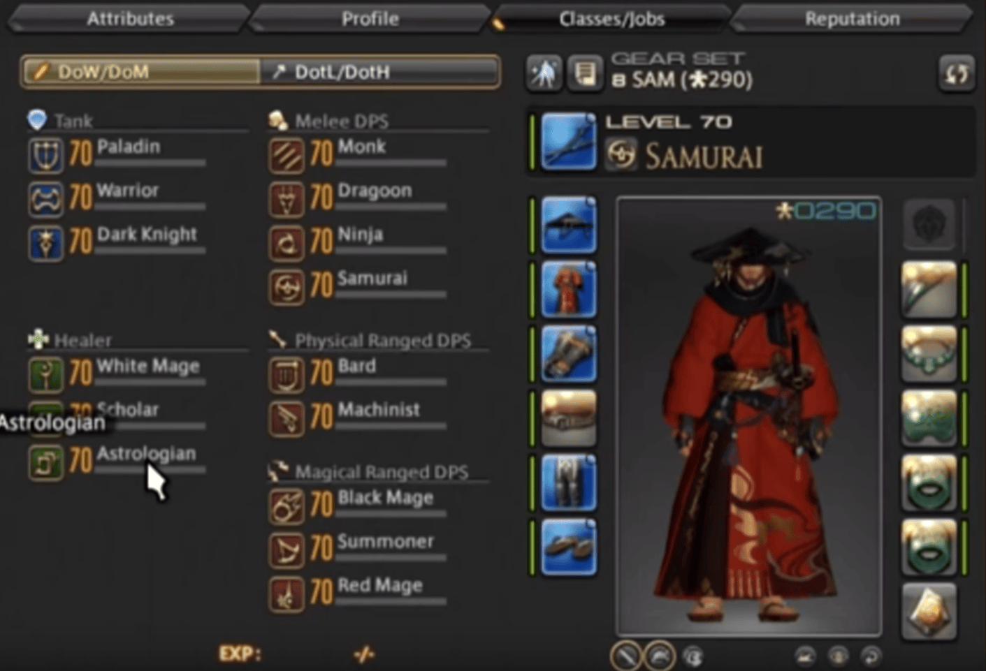 New Character Window ffxiv