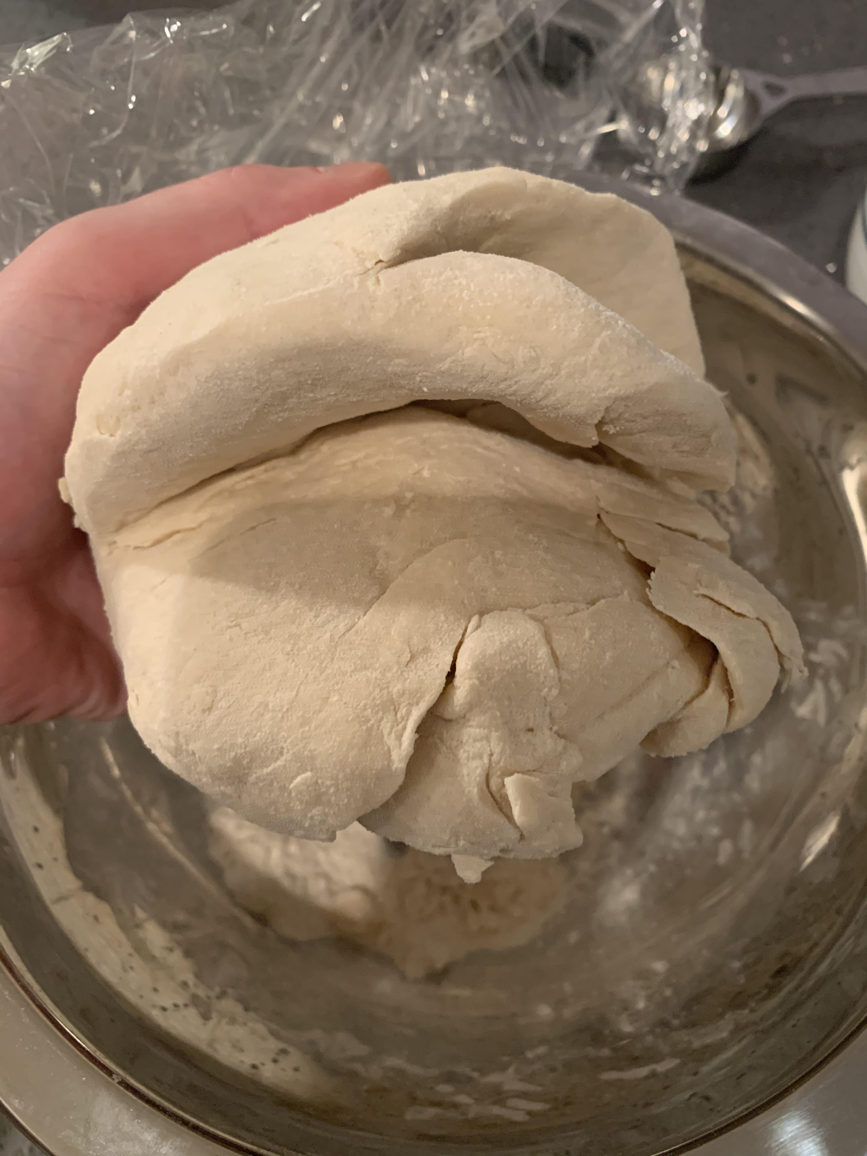 My kneaded dough always way too stiff after just a few turns