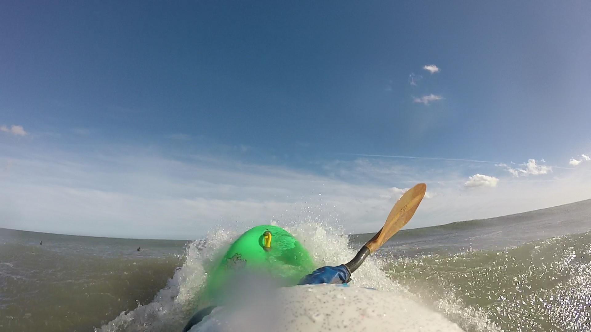 The paddle out, up and over Wrightsville Beach, NC r/Kayaking