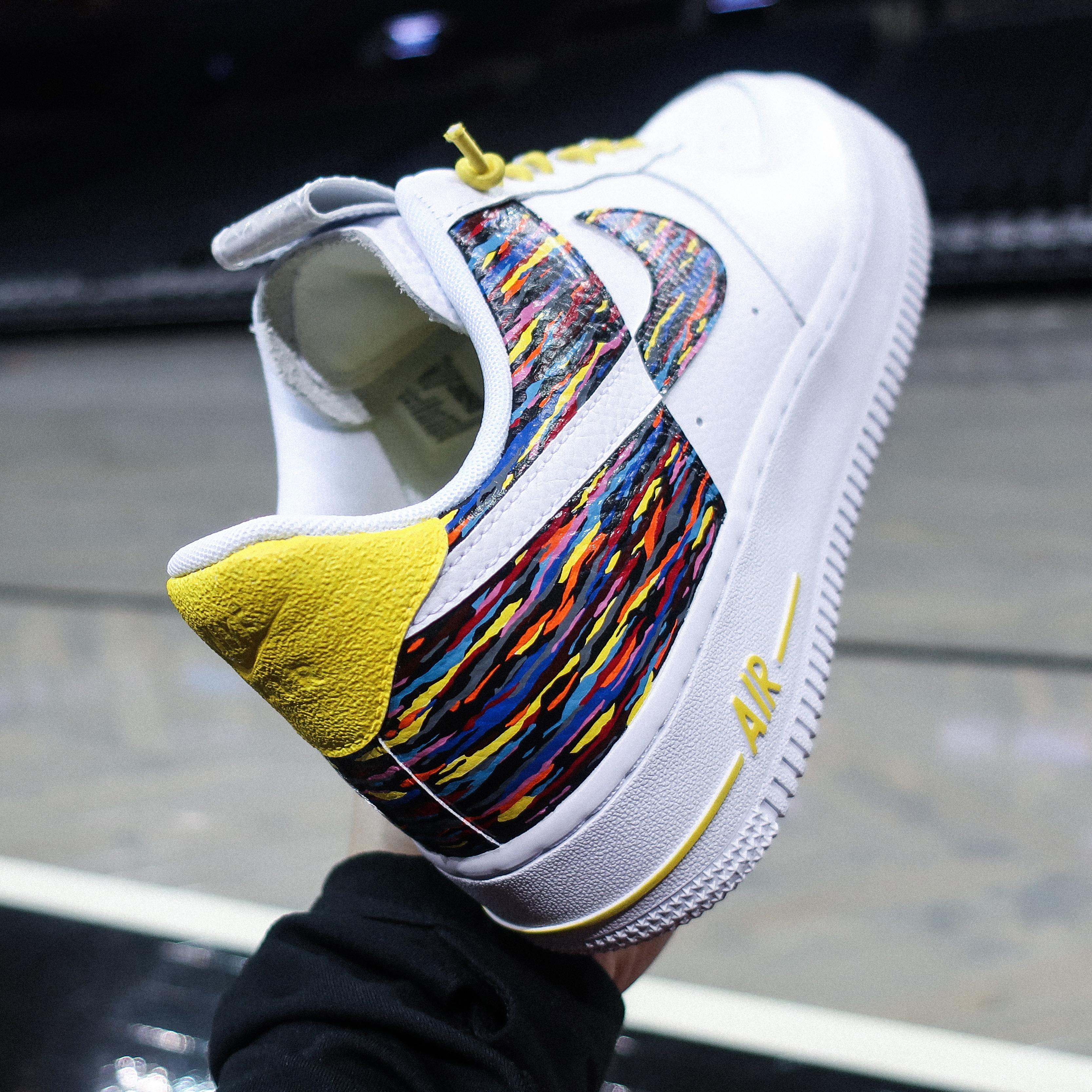 Custom painted AF1 Theme is the Brooklyn Nets City Edition branding