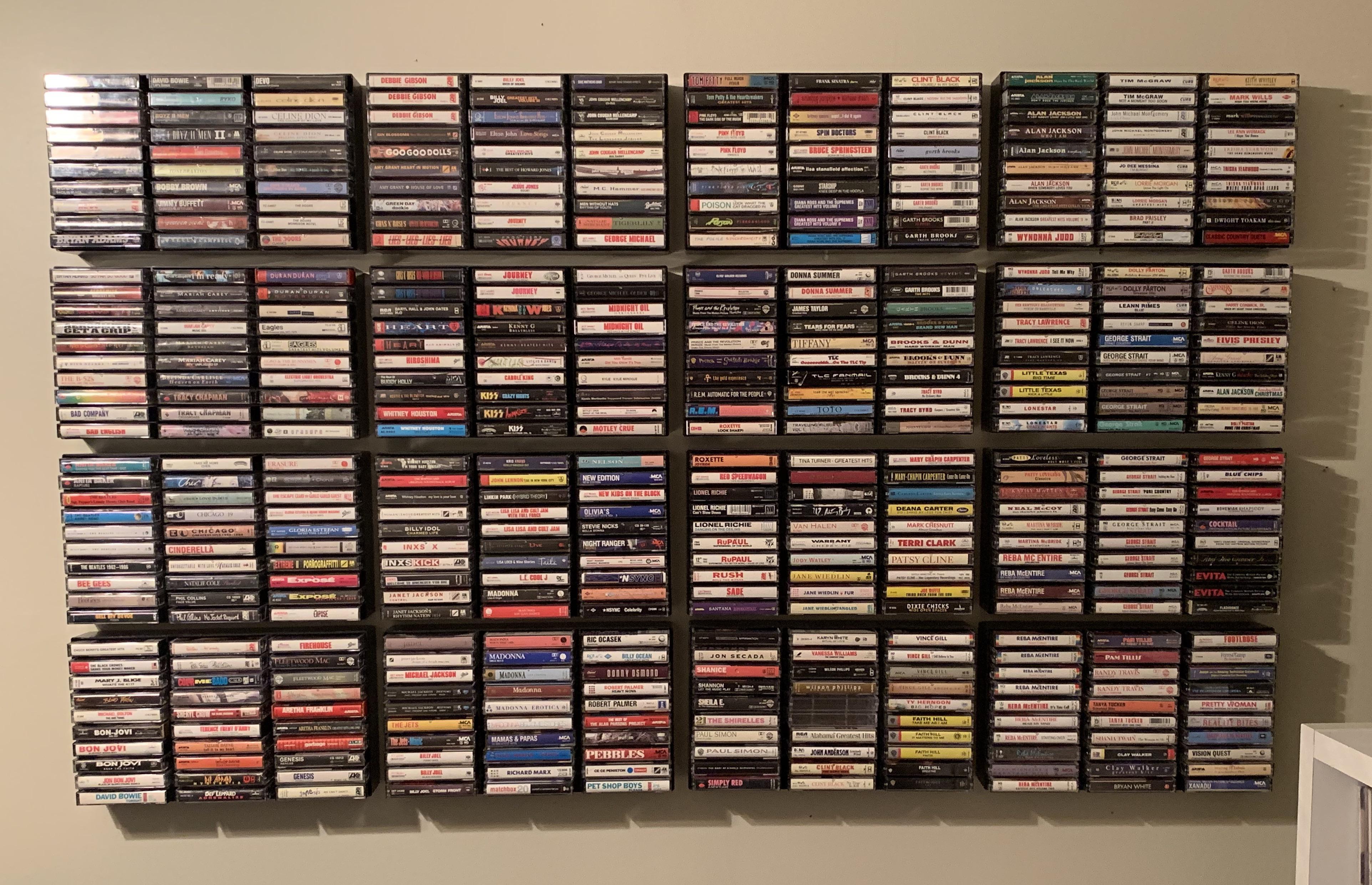 Pretty pleased with how this cassette wall is coming along. r