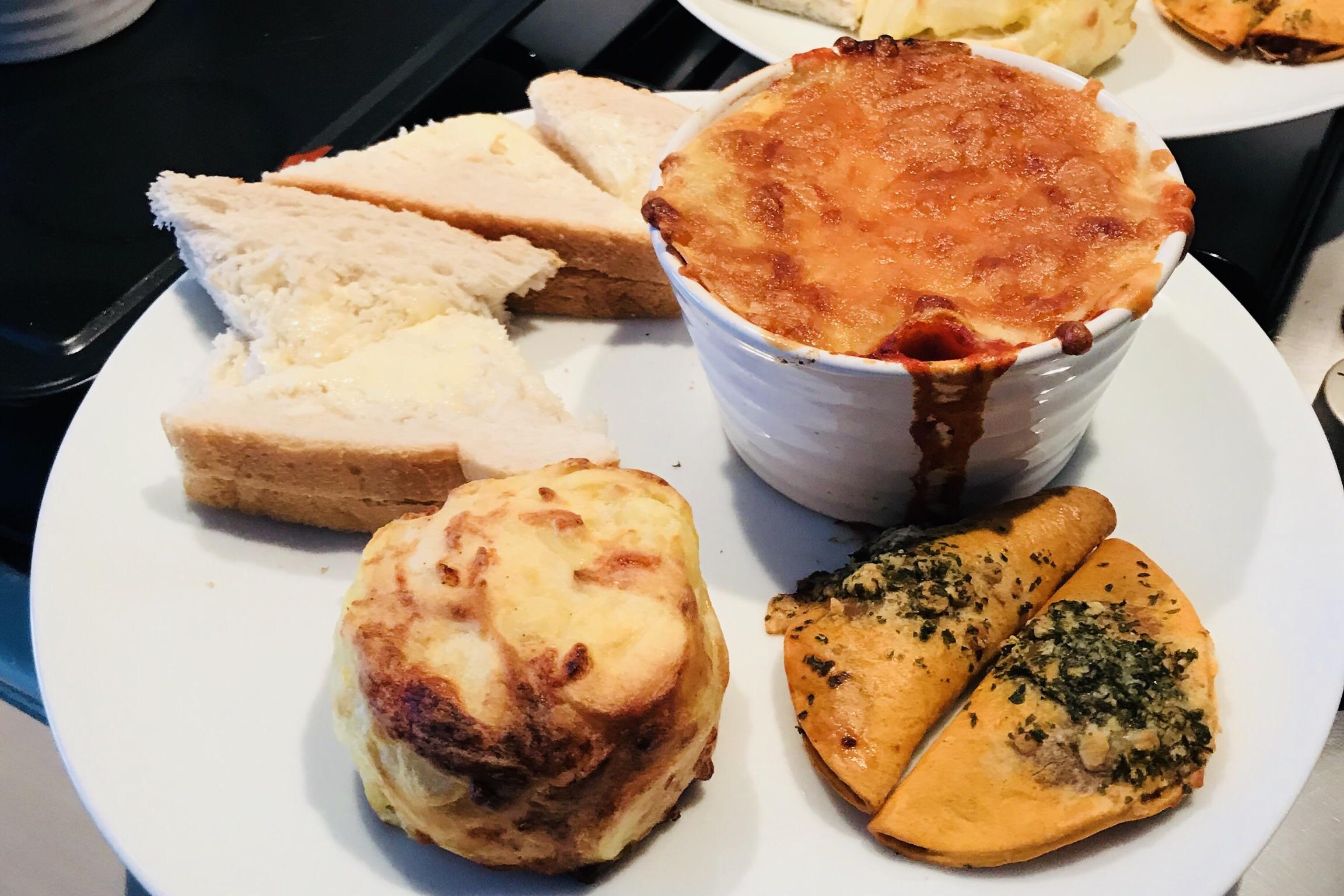 [Homemade] Personal lasagne, potato gratin and pulled pork and cheddar