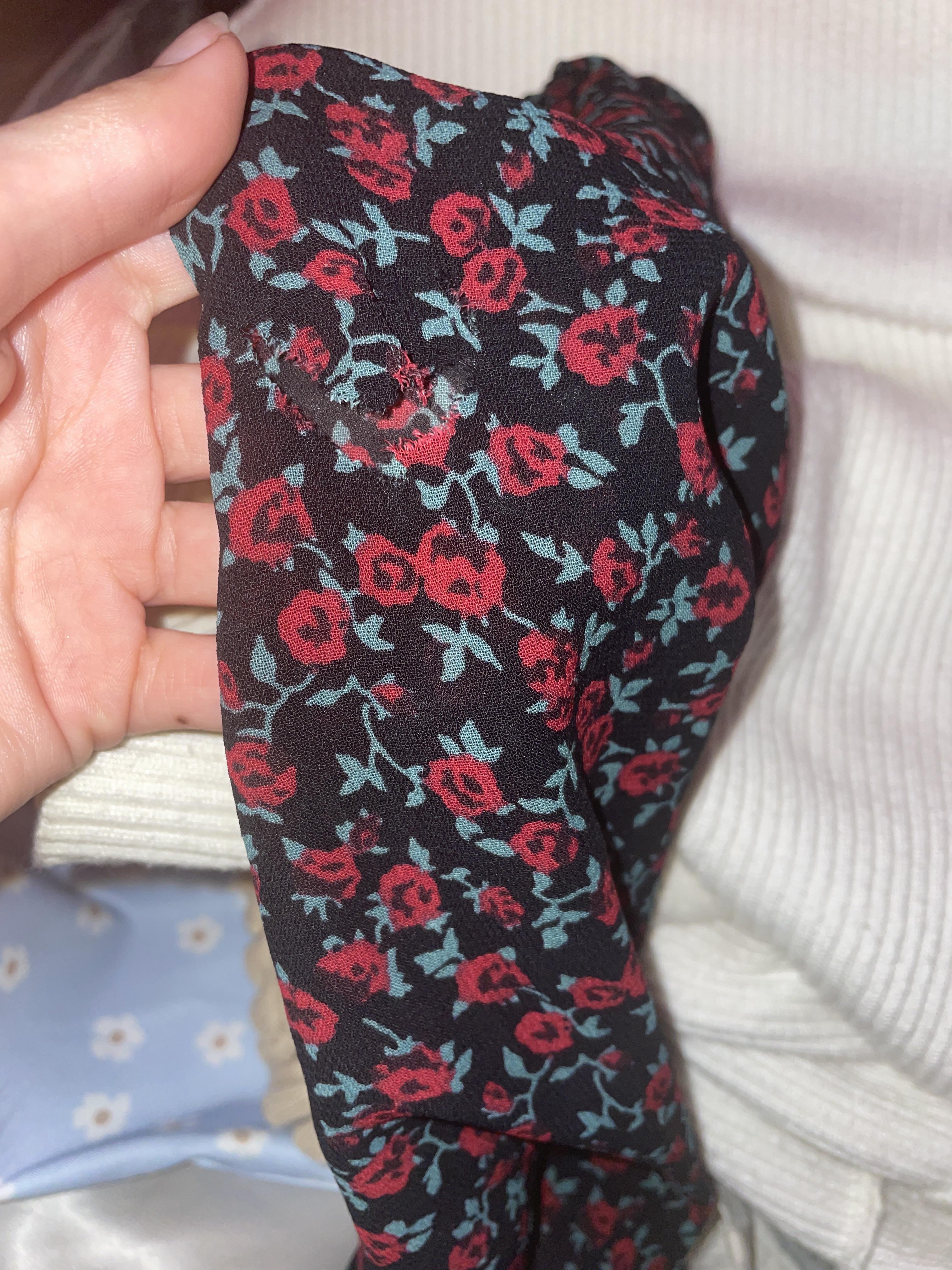 My rabbit ripped a hole in my favorite dress sleeve ( how can I fix