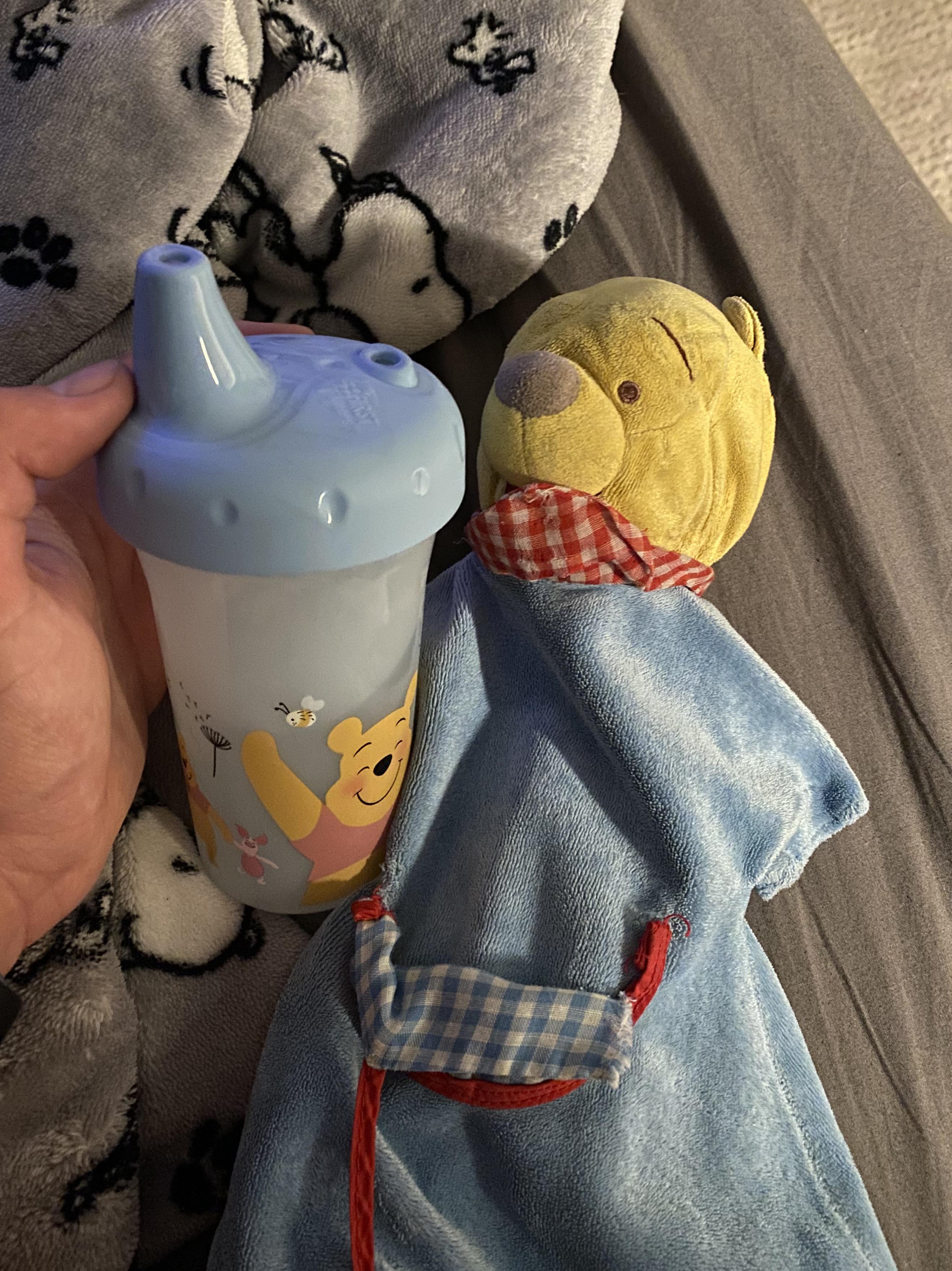 Just bought this sippy cup at target for 4 and my stuffy approves 😊